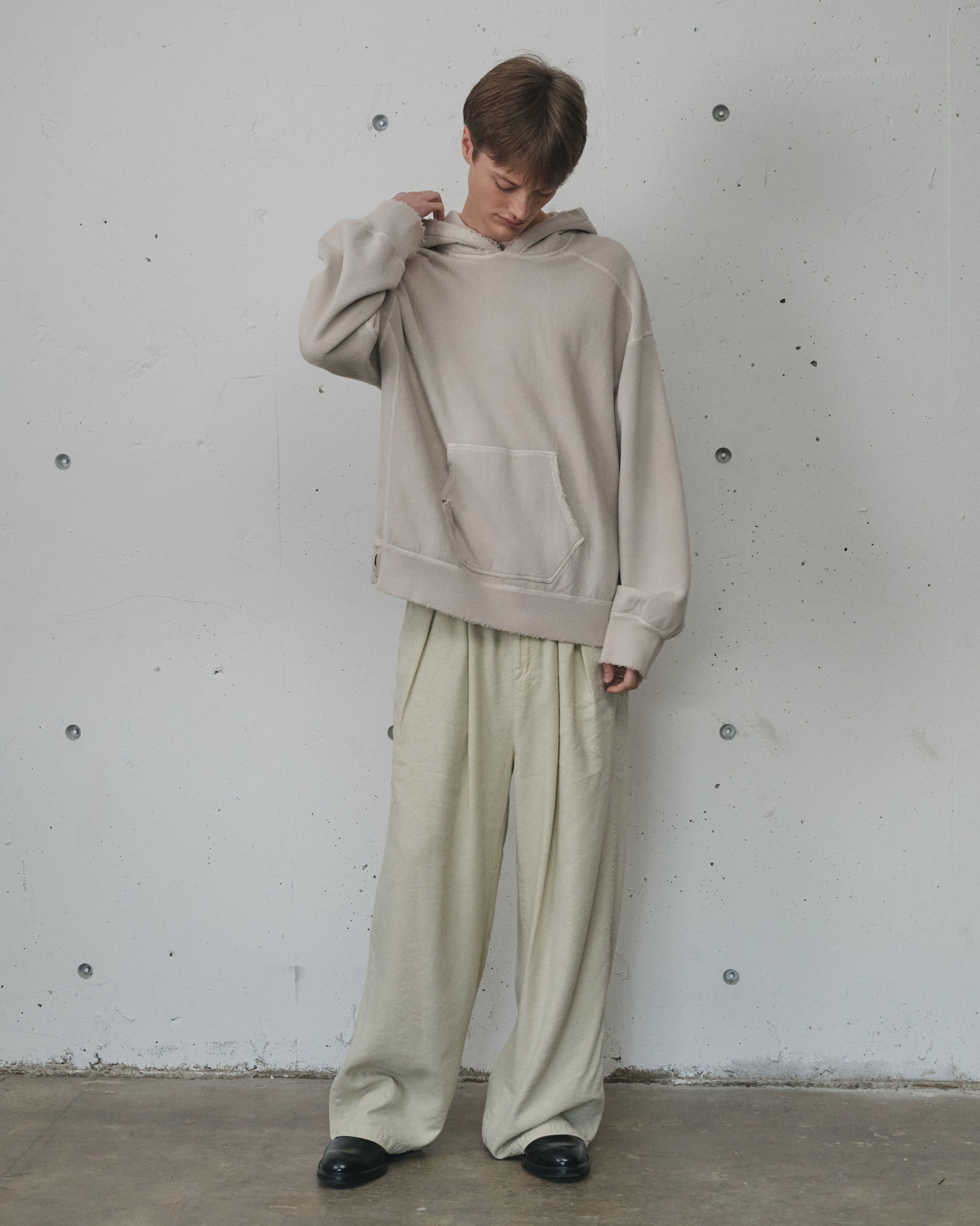 S/L TUCK EASY SLACKS(D.WHITE)