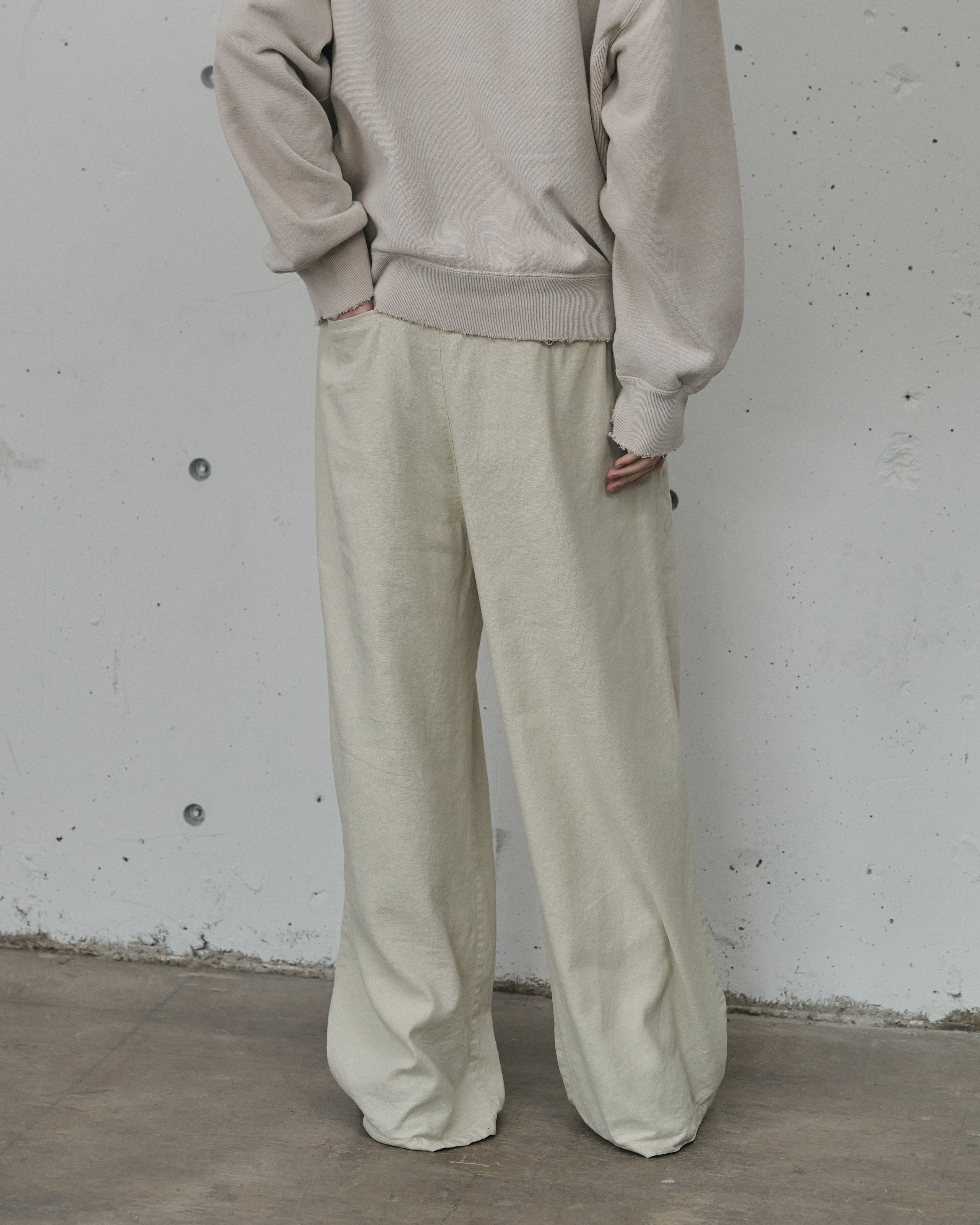 S/L TUCK EASY SLACKS(D.WHITE)