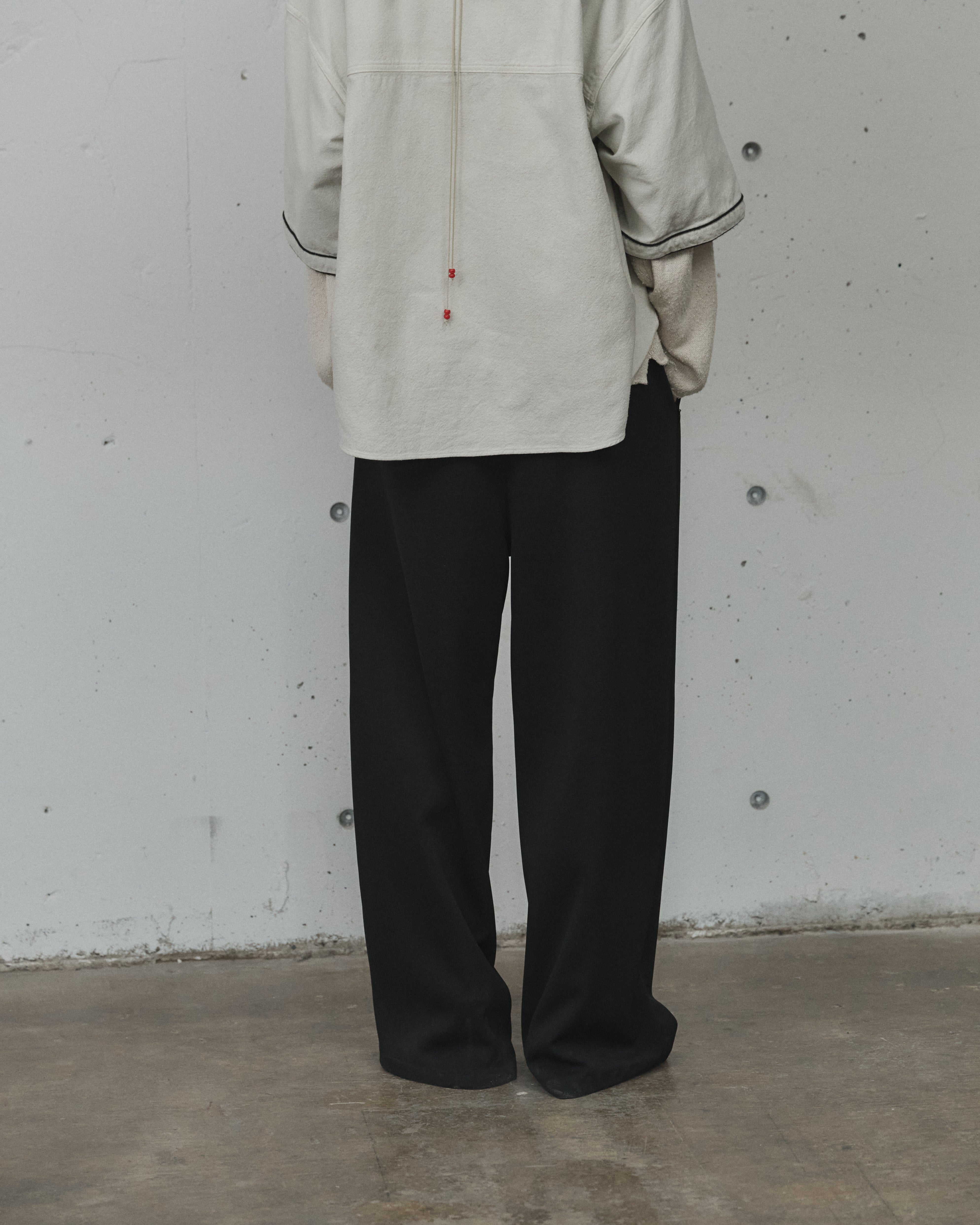 TRACK WIDE PANTS(BLACK)