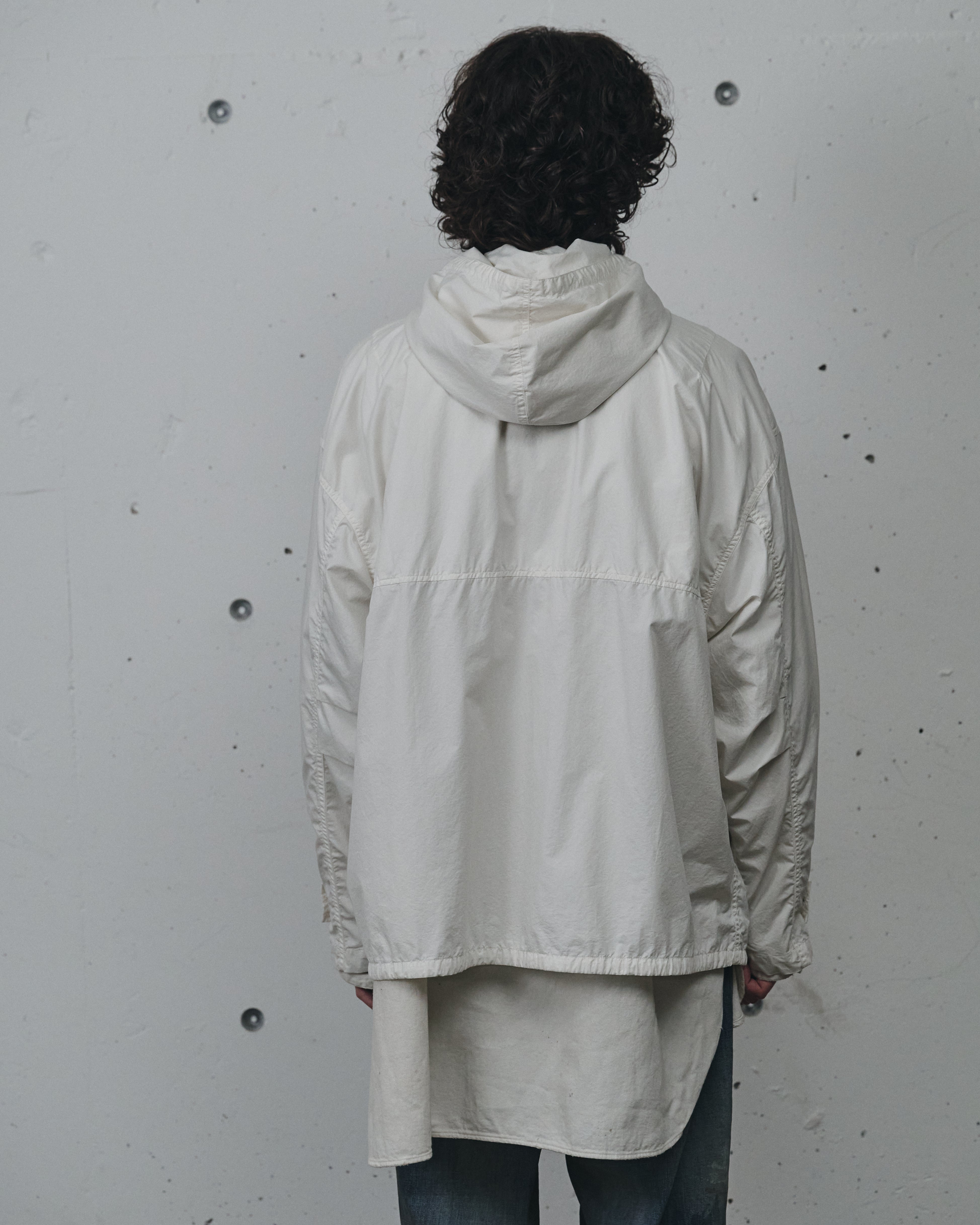 HOODED FIELD SHIRT JACKET(WHITE)