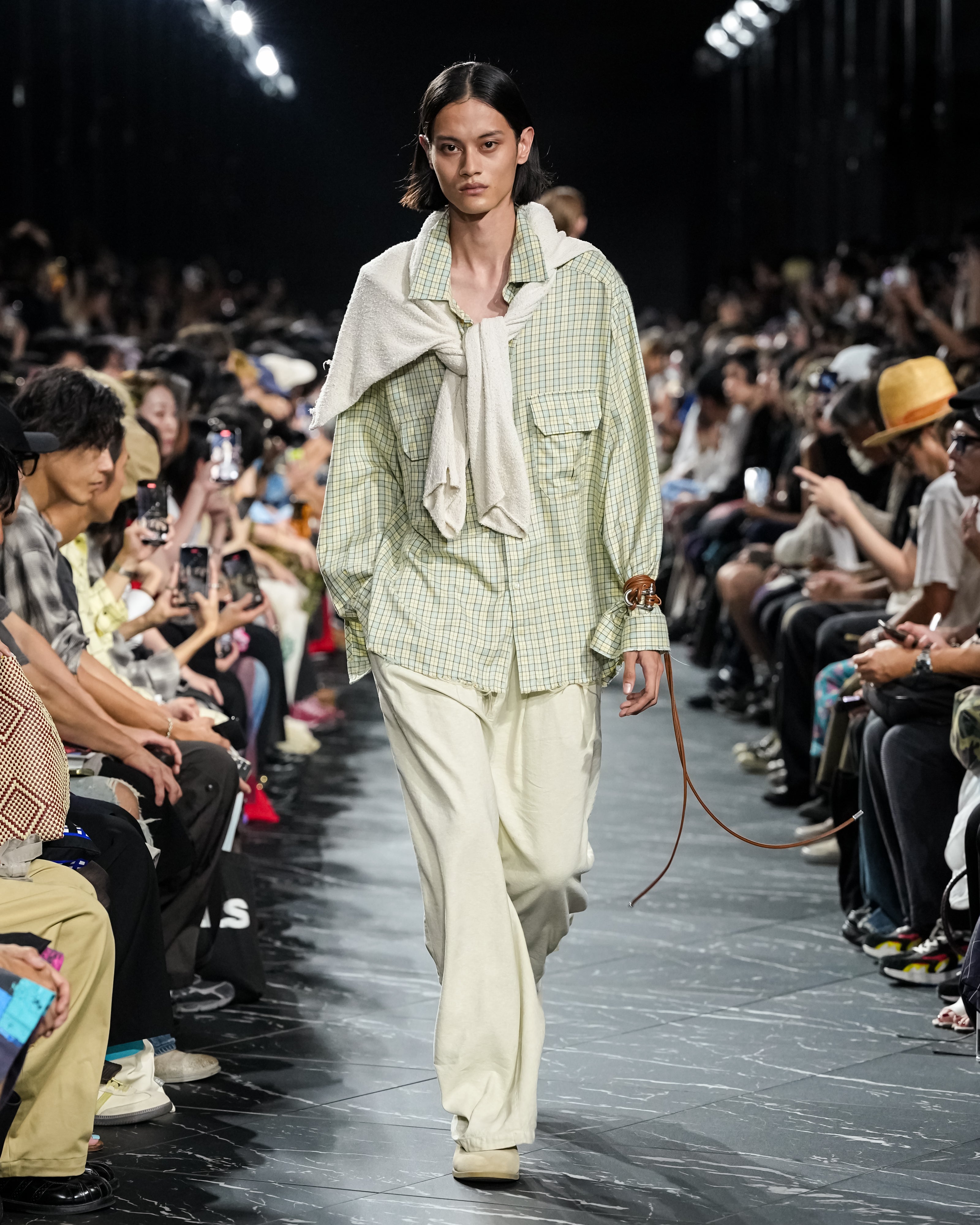 NEL CHECK OVER WORK SHIRT(CREAM)