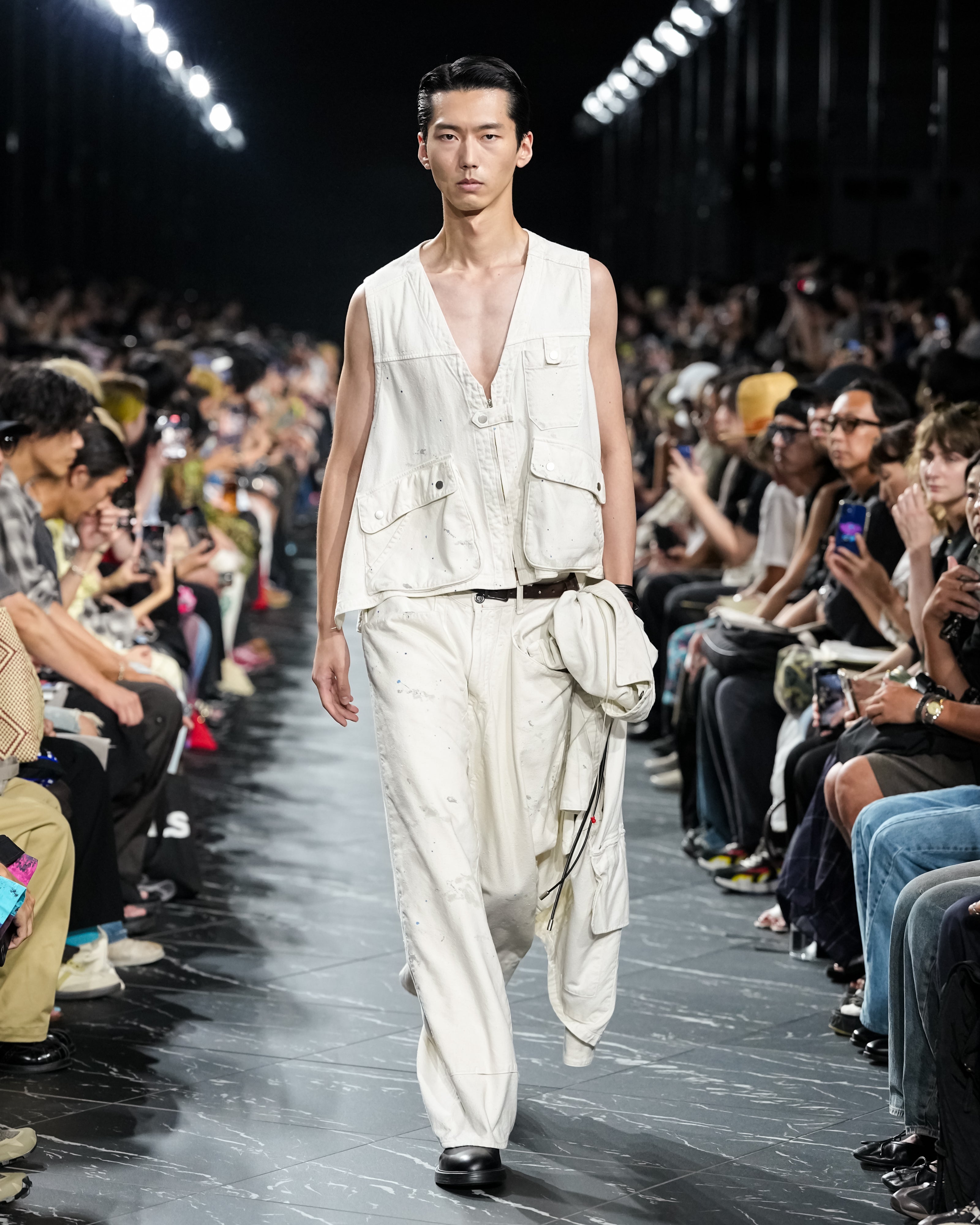 C/R DUCK DOUBLEKNEE PANTS ホワイト サイズ1 C/R DUCK DOUBLEKNEE PANTS(WHITE)
