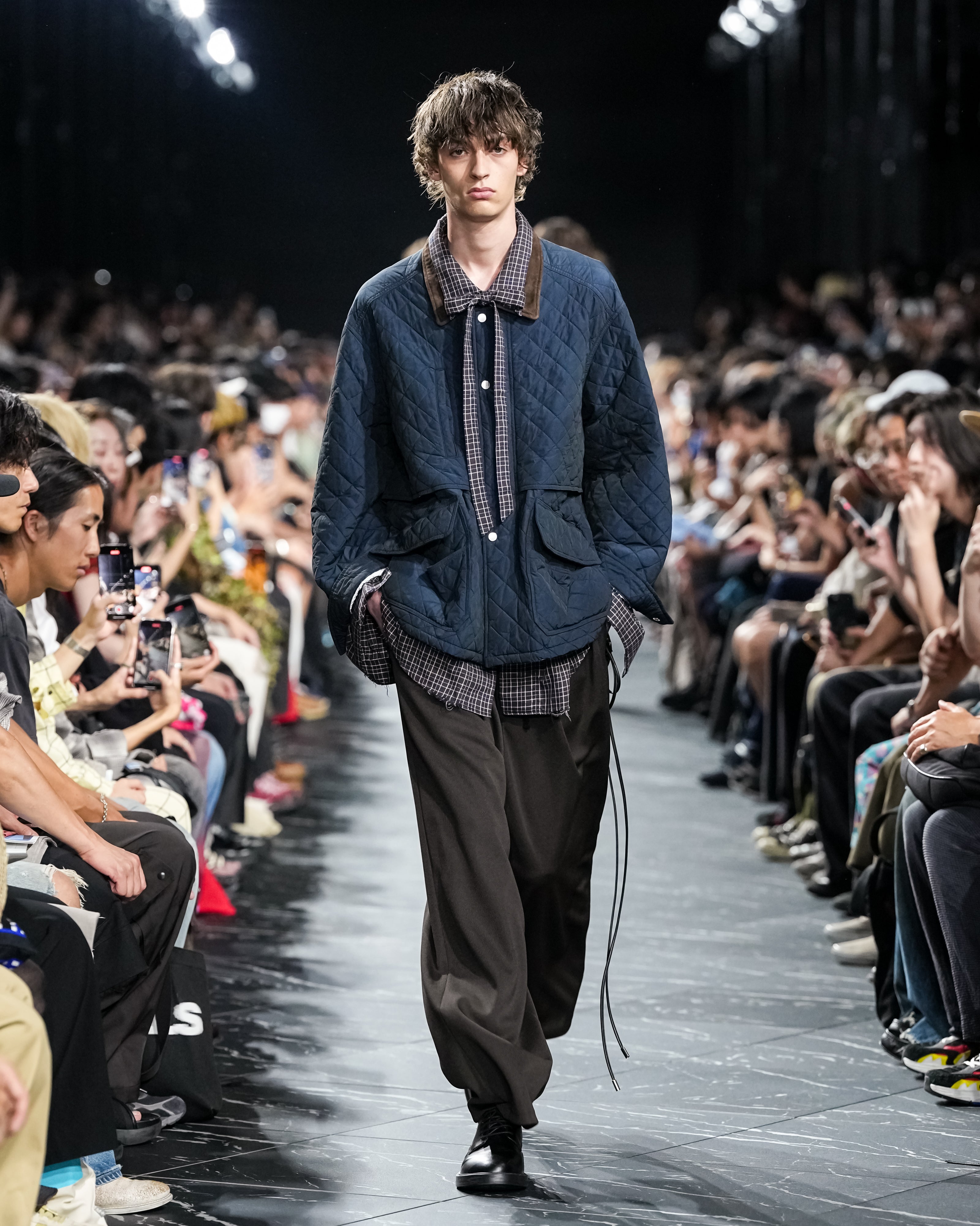 NYLON QUILTING JACKET(NAVY)