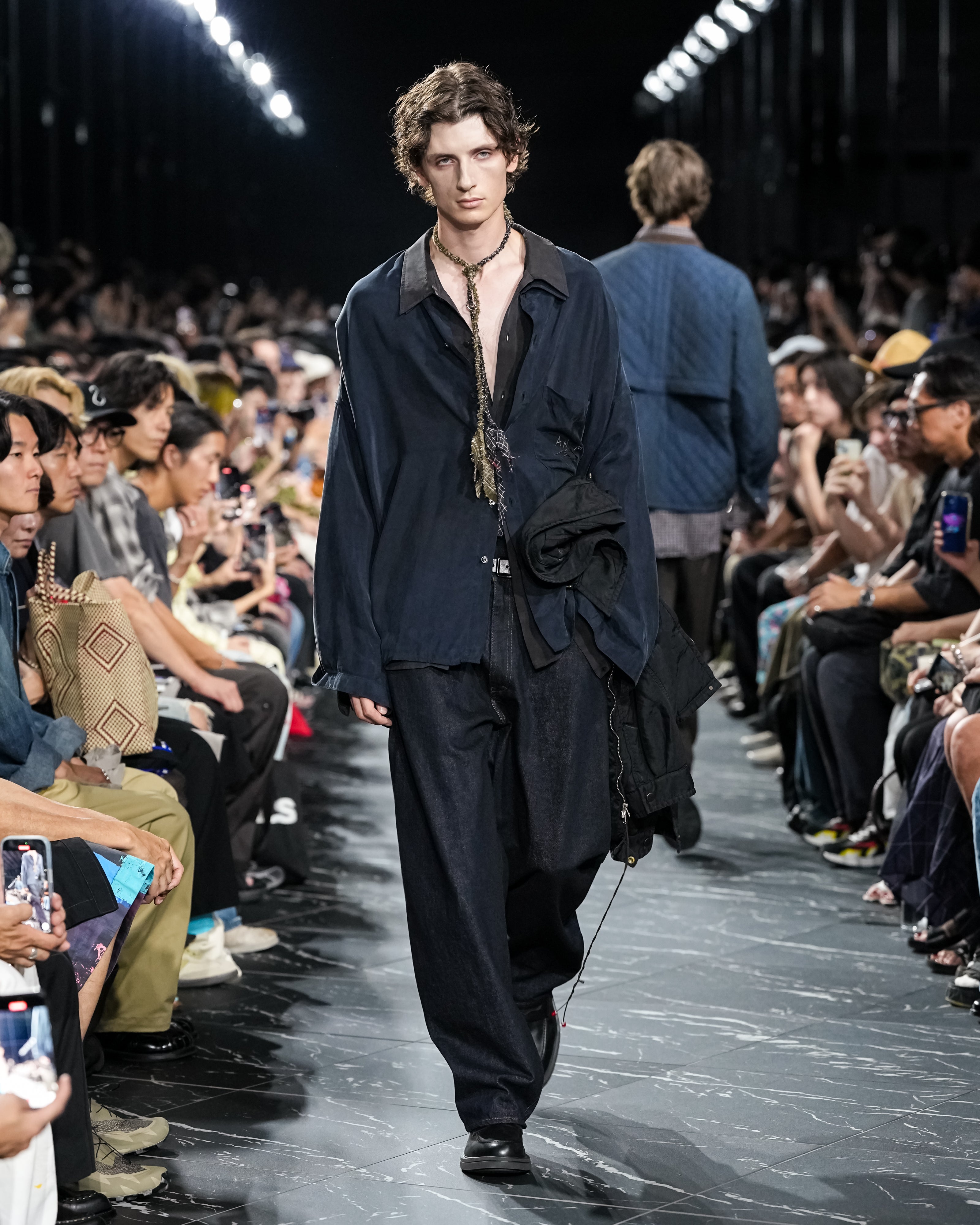 トップス 26SS EMBROIDERED SOUVENIR SHIRT(NAVY) EMBROIDERED SOUVENIR SHIRT(NAVY)