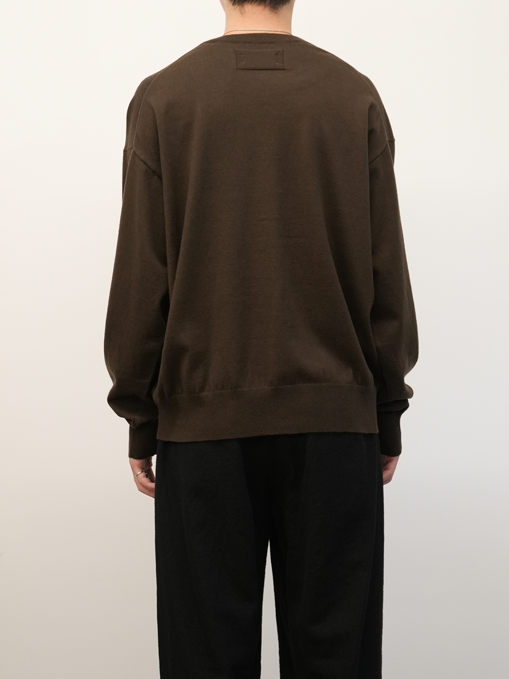 COTTON CASHMERE KNIT(BROWN)