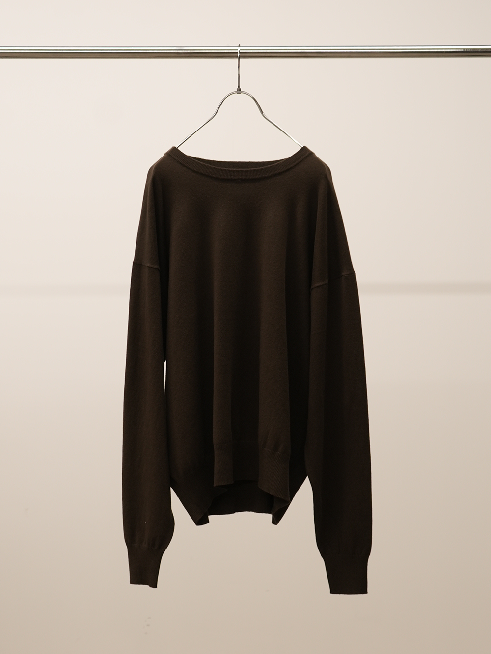 COTTON CASHMERE KNIT(BROWN)