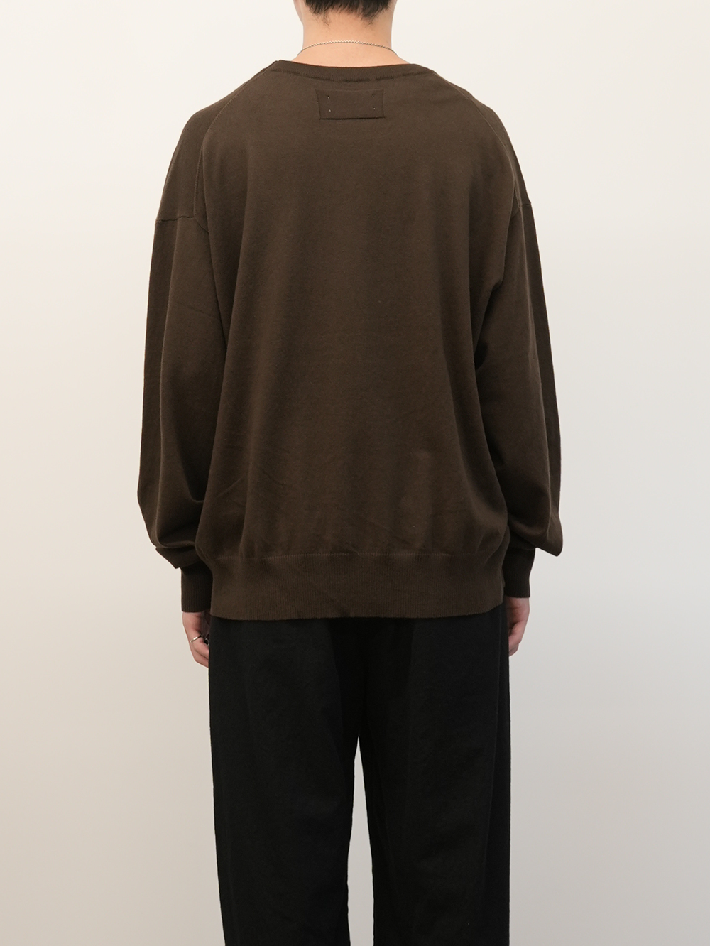 COTTON CASHMERE KNIT(BROWN)