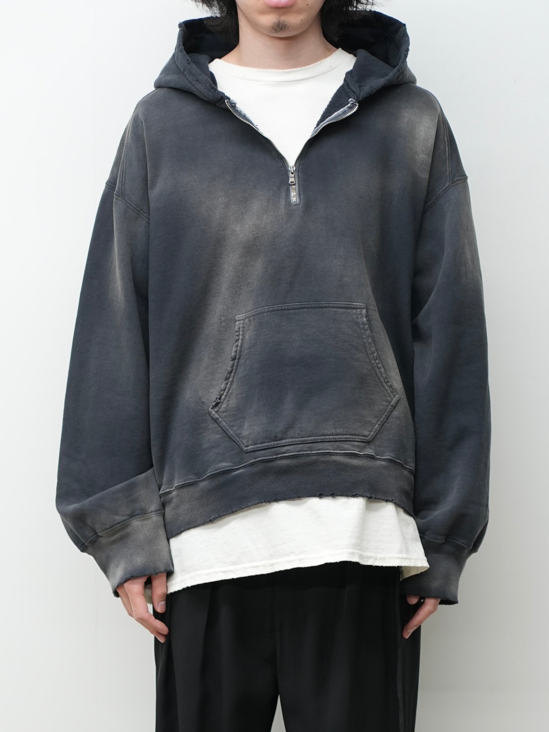 ancellm light loop zip hoodie ブラック 2 ANCELLM LIGHT LOOP ZIP HOODIE [BLACK] - Fresh Service NECESSARY or