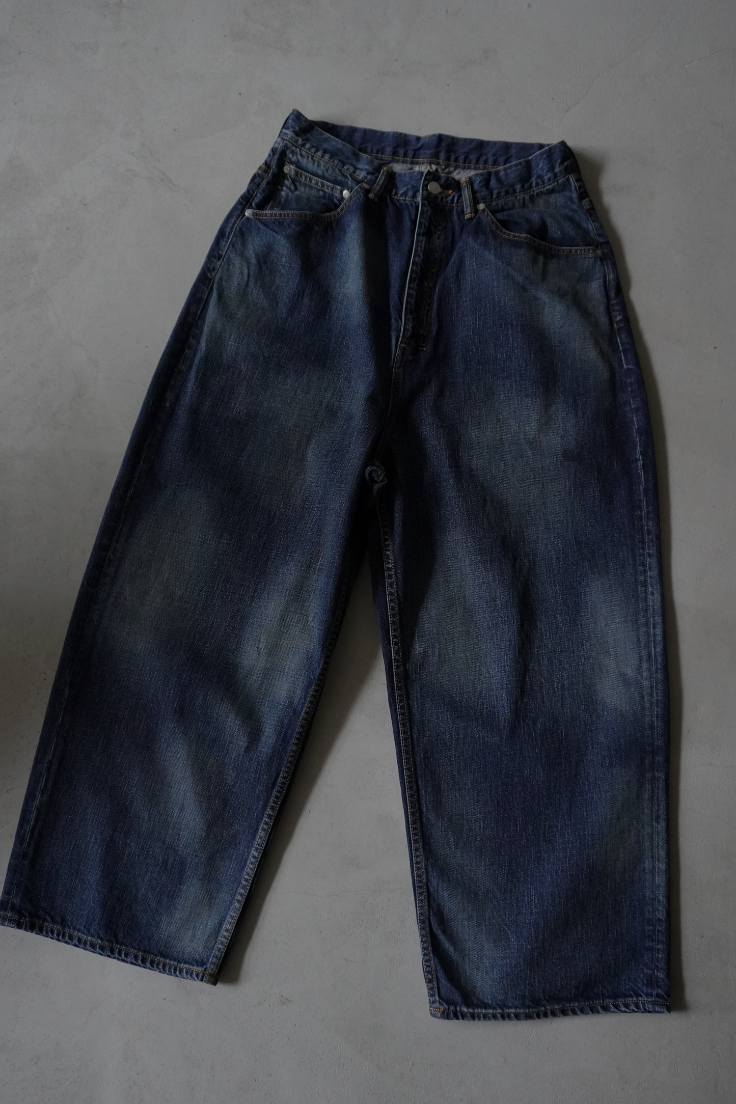 AGING WIDE DENIM PANTS(INDIGO)