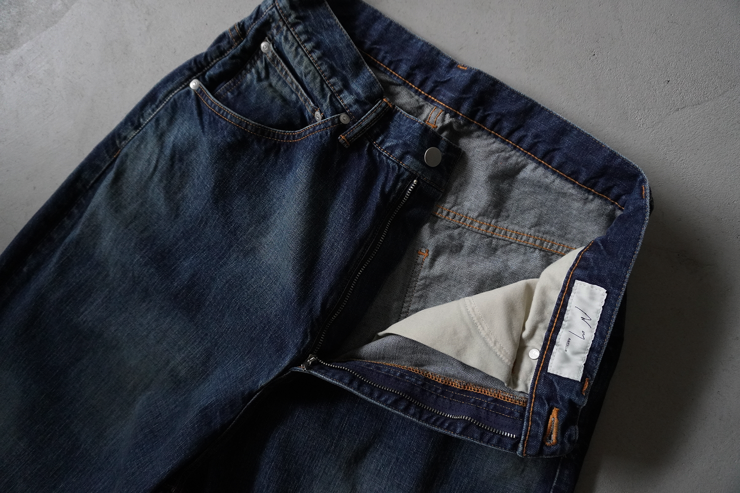 AGING WIDE DENIM PANTS(INDIGO)