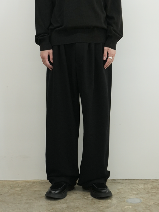 3TUCK SLACKS(BLACK)