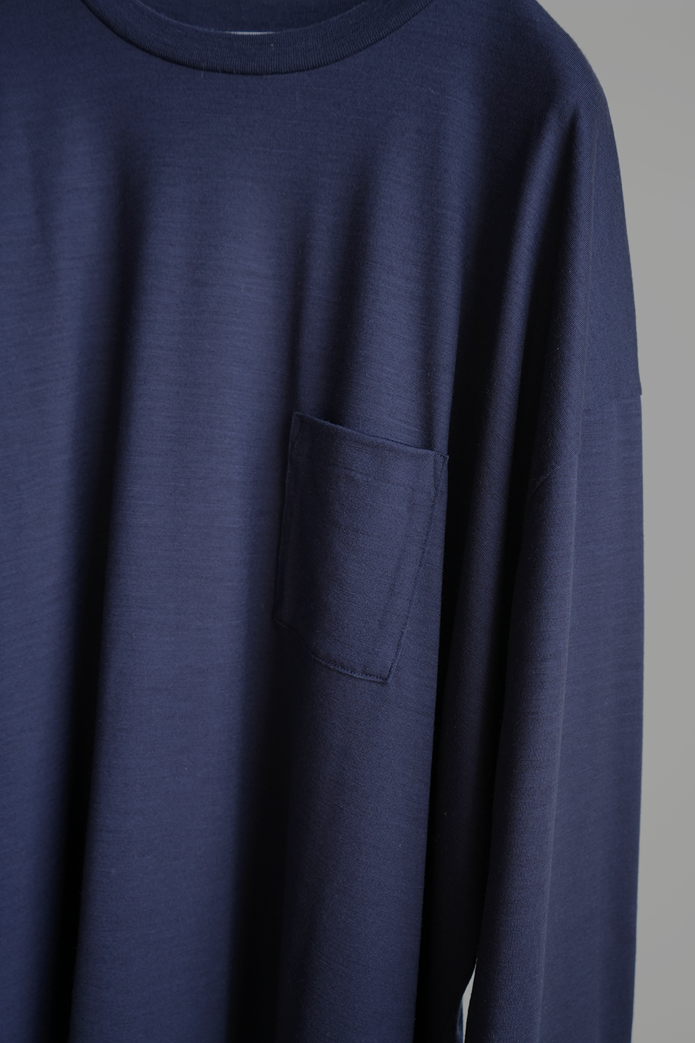 WOOL L/S T-SHIRT(NAVY)