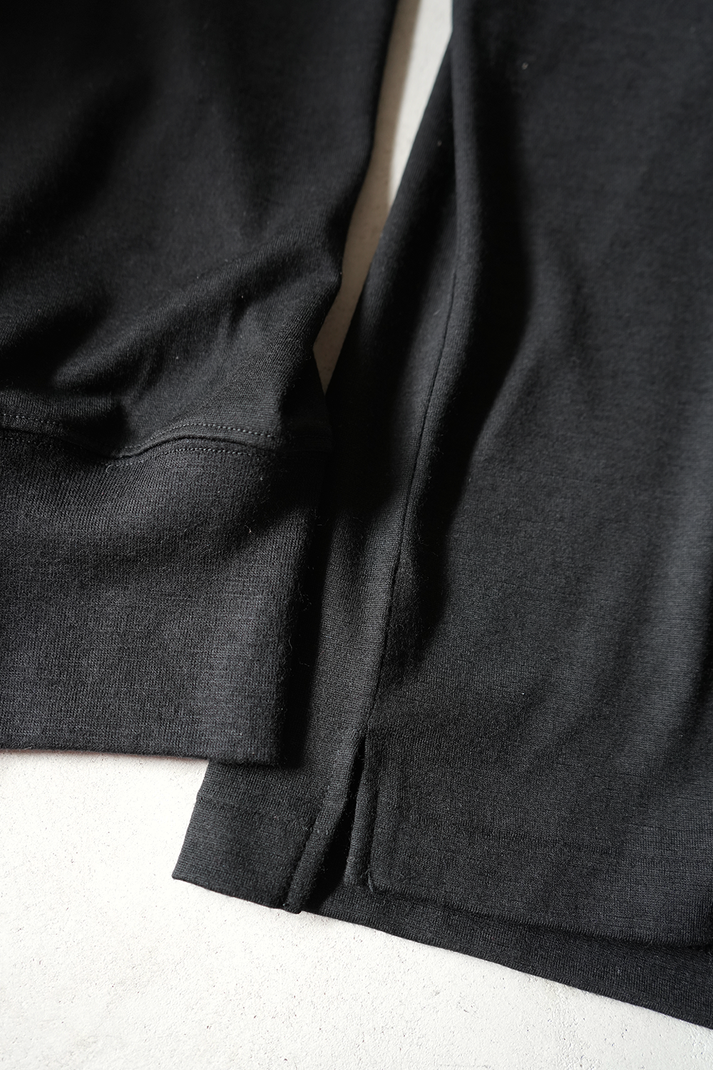 WOOL L/S T-SHIRT(BLACK)