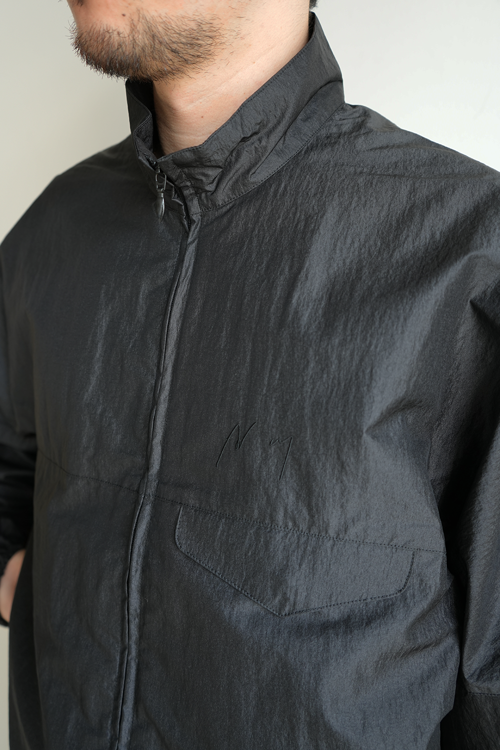 NYLON KIMONO BLOUSON(BLACK)