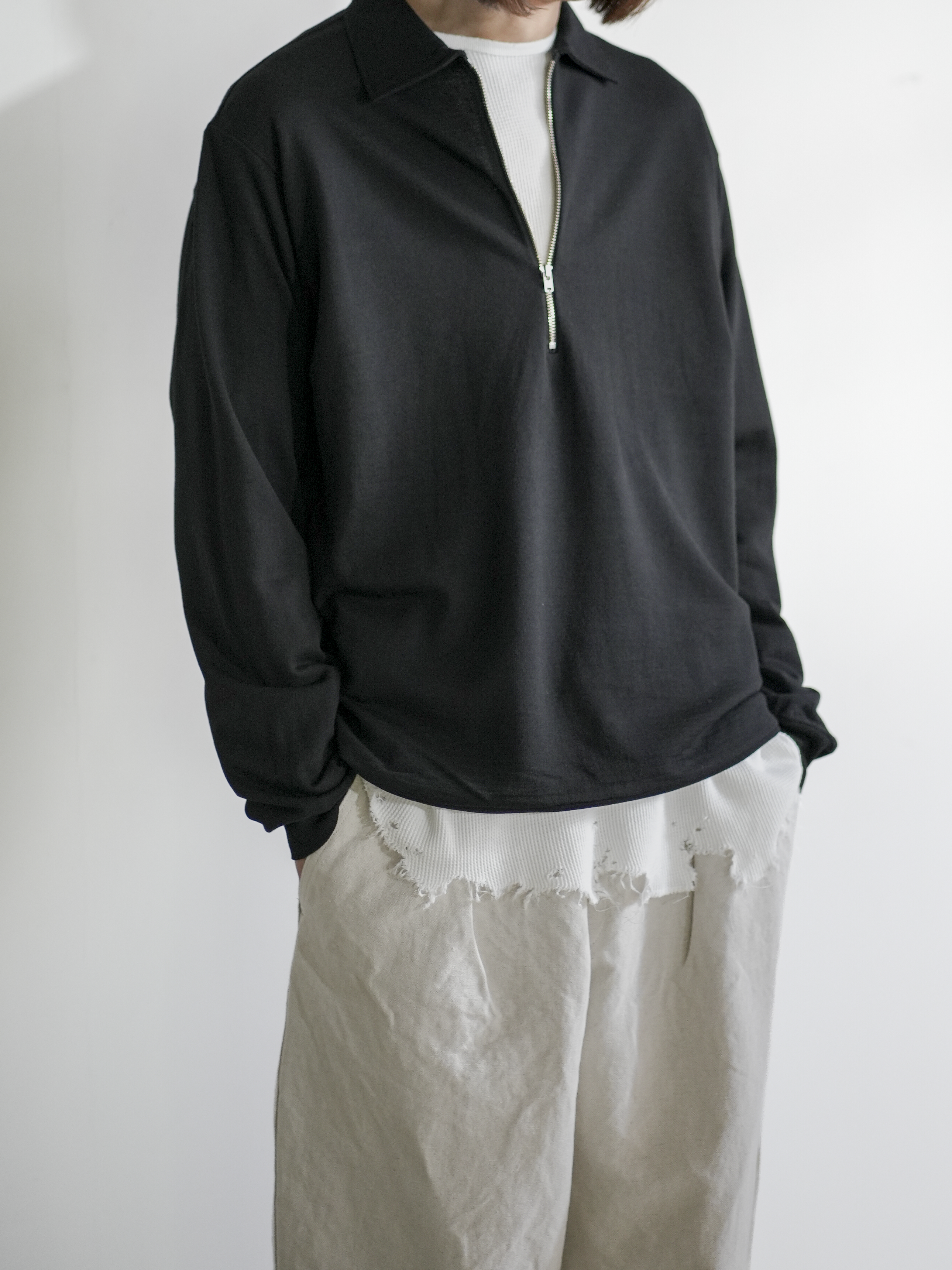 Super 140's Melino Wool Half Zip