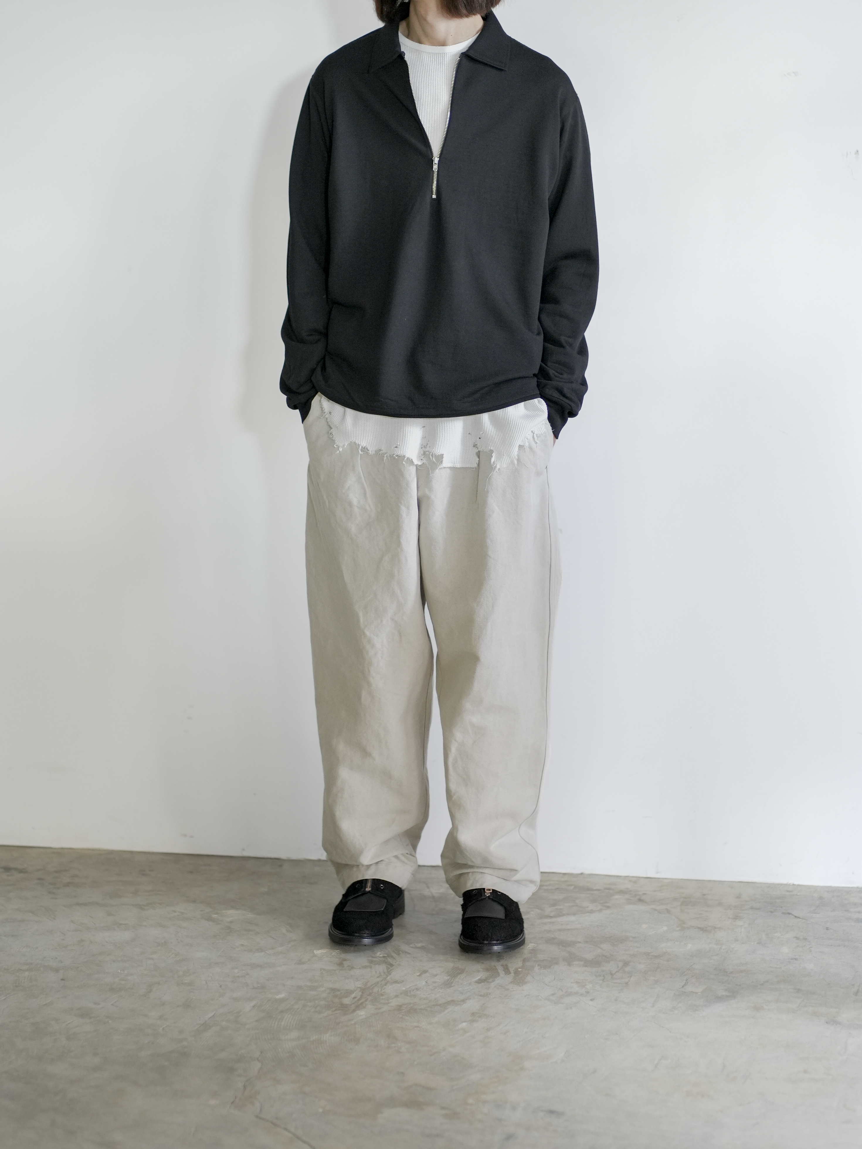 Super 140's Melino Wool Half Zip