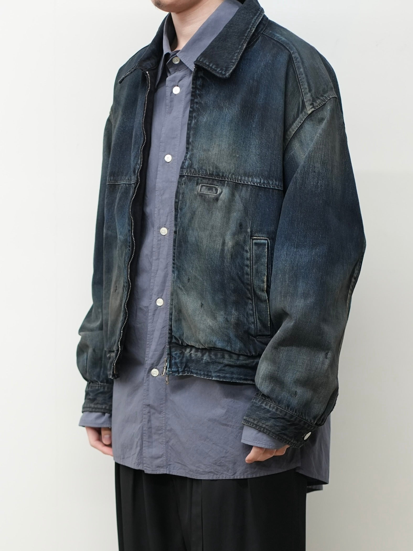 DENIM ZIPUP JACKET(BLACK)