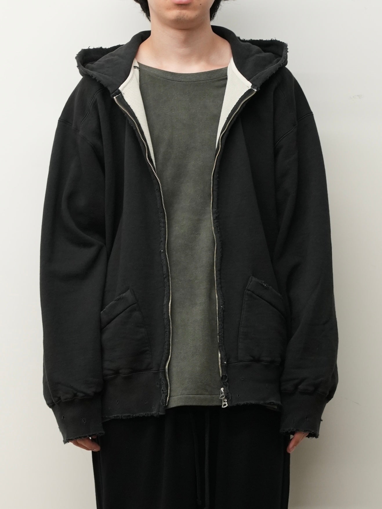 ZIP UP HOODIE(BLACK)
