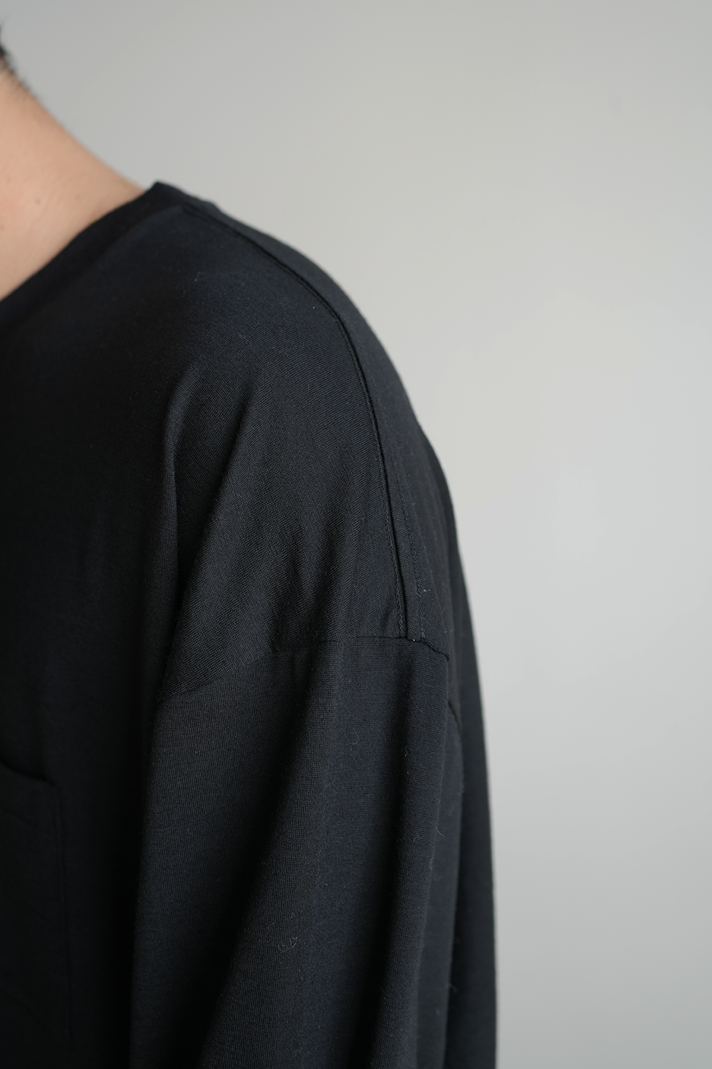 WOOL L/S T-SHIRT(BLACK)