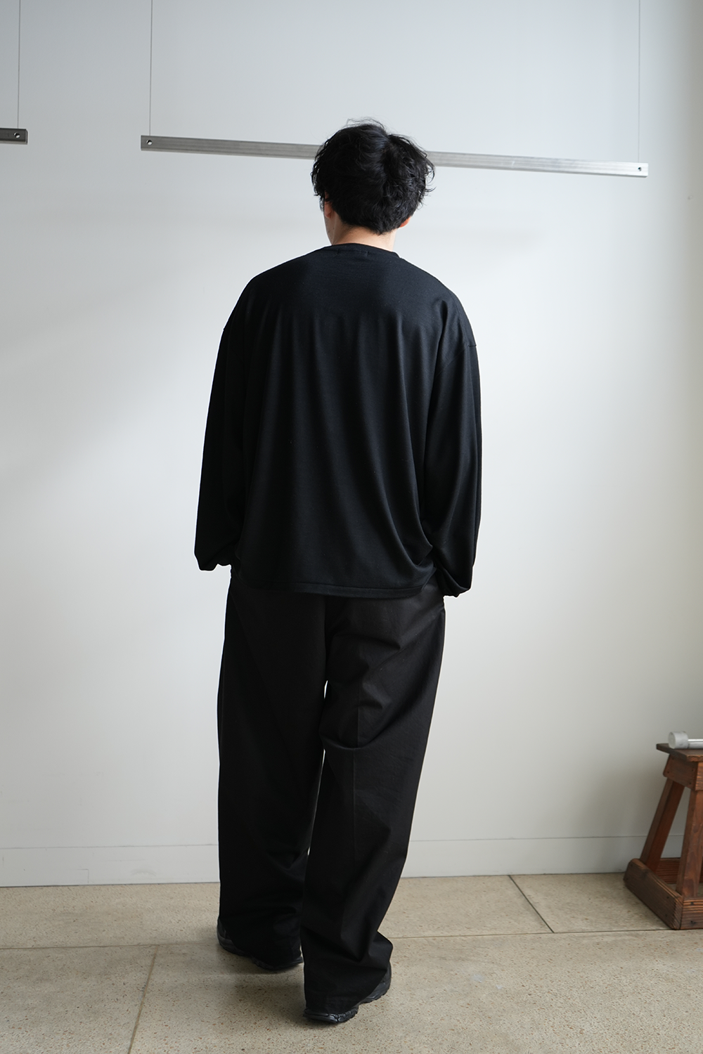 WOOL L/S T-SHIRT(BLACK)