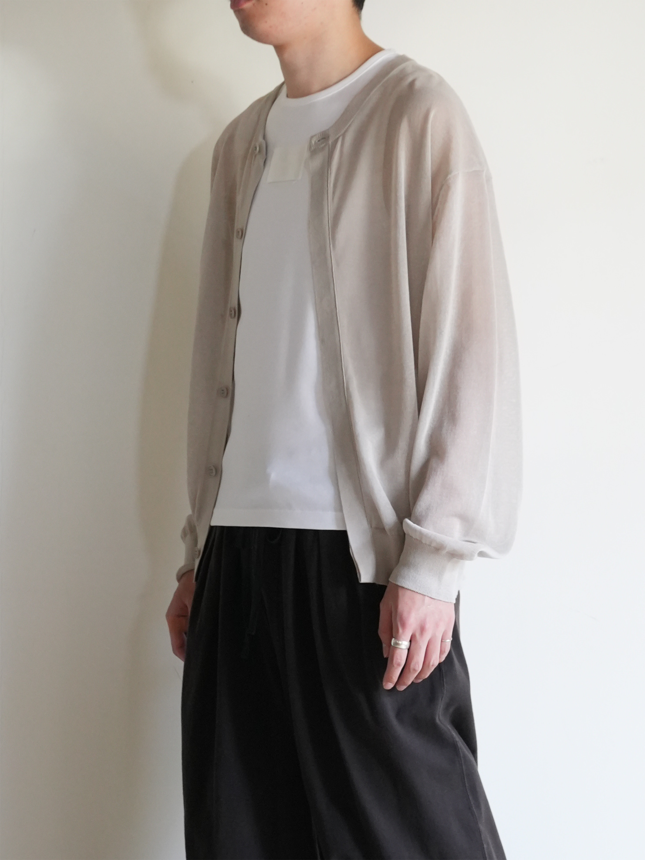 SHEER ROUND CARDIGAN