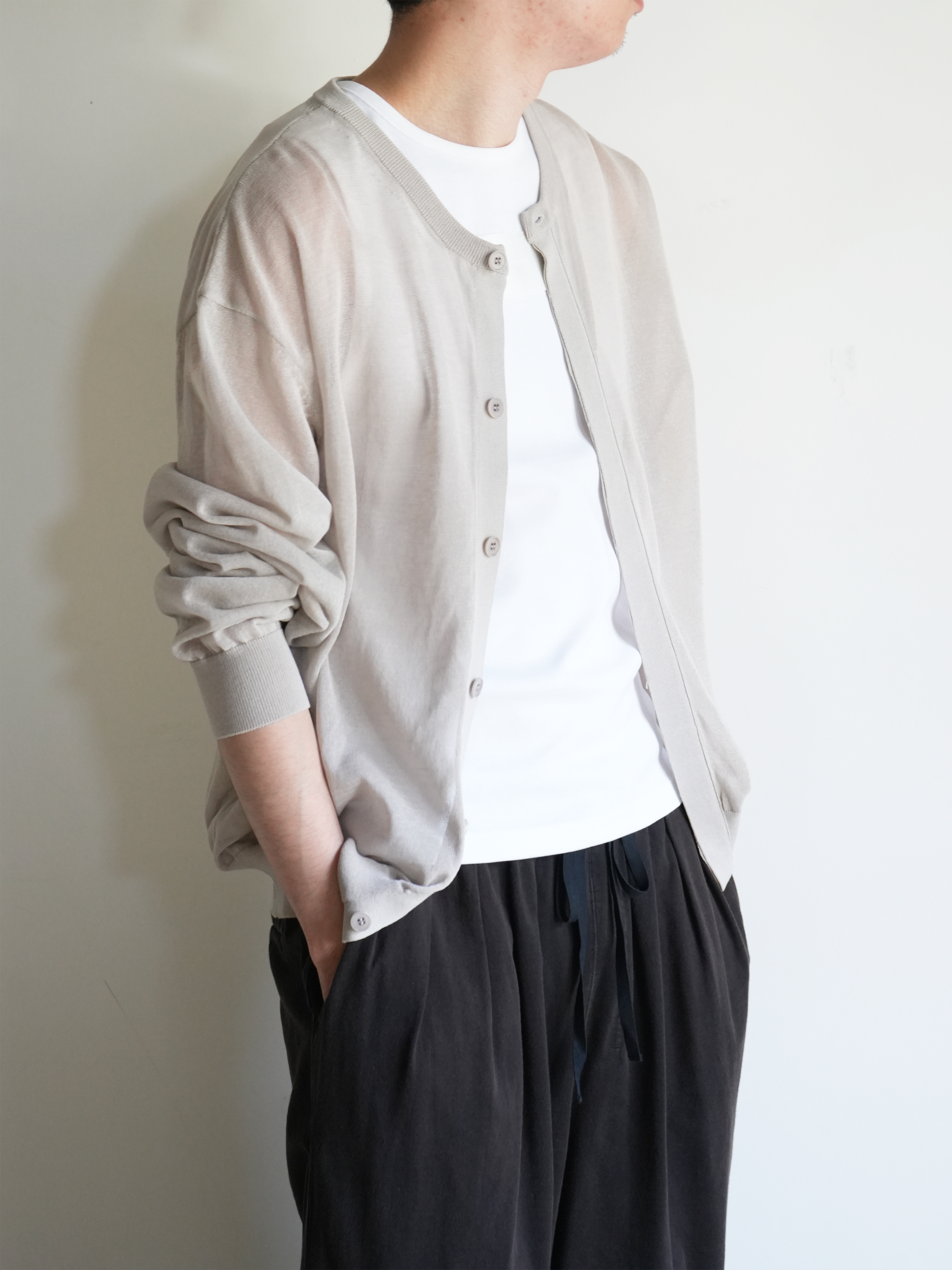 SHEER ROUND CARDIGAN