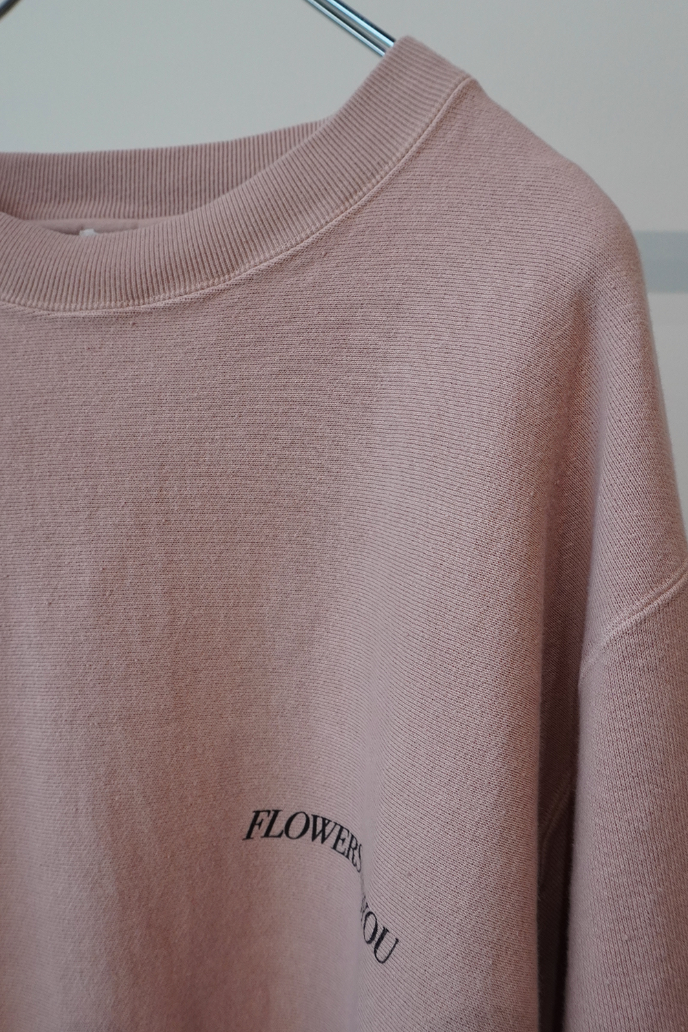 Over dyed Sweat Shirt "FLOWERS"(Beige)