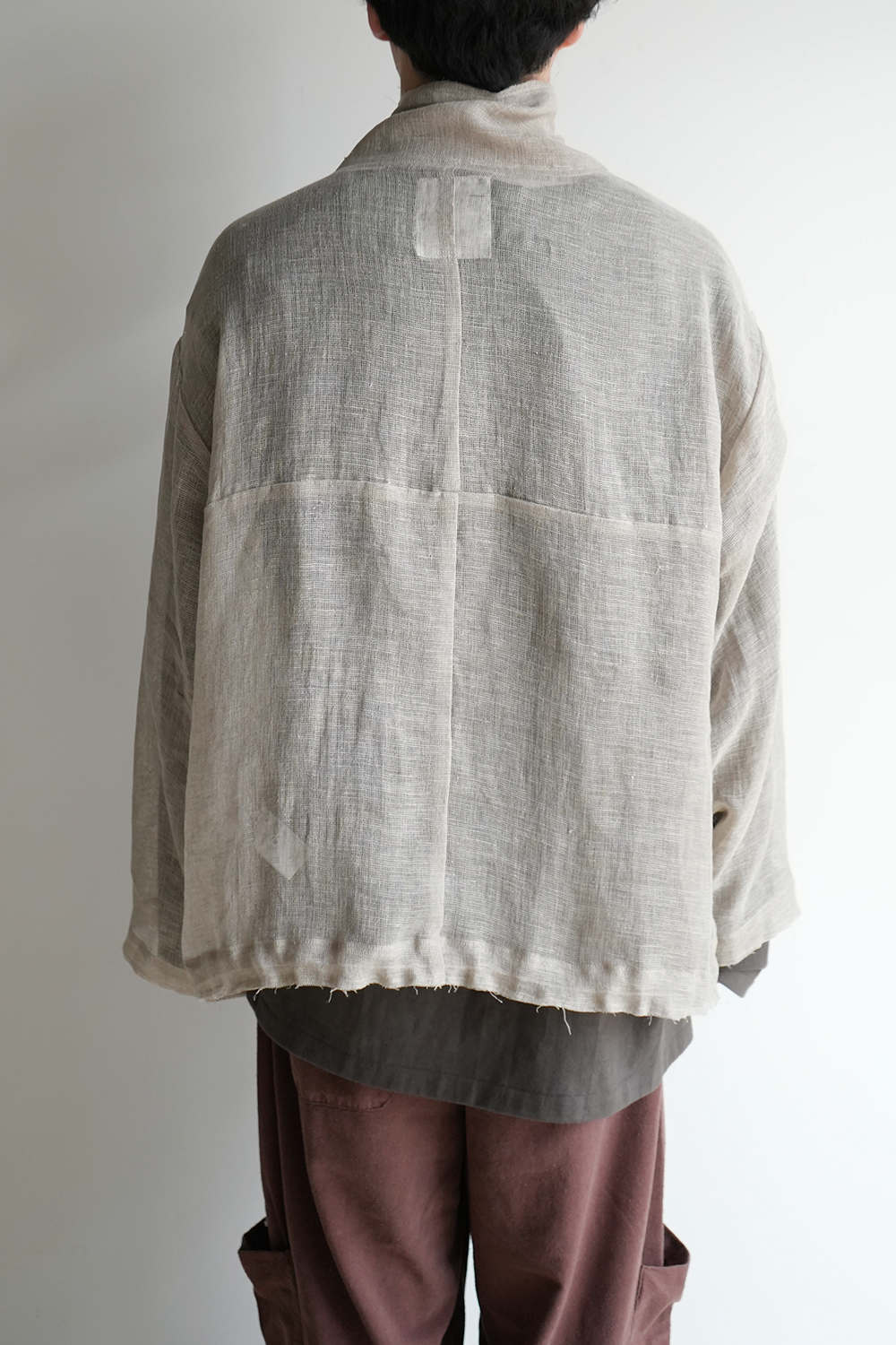 LINEN PULLOVER SHIRT(BEIGE)