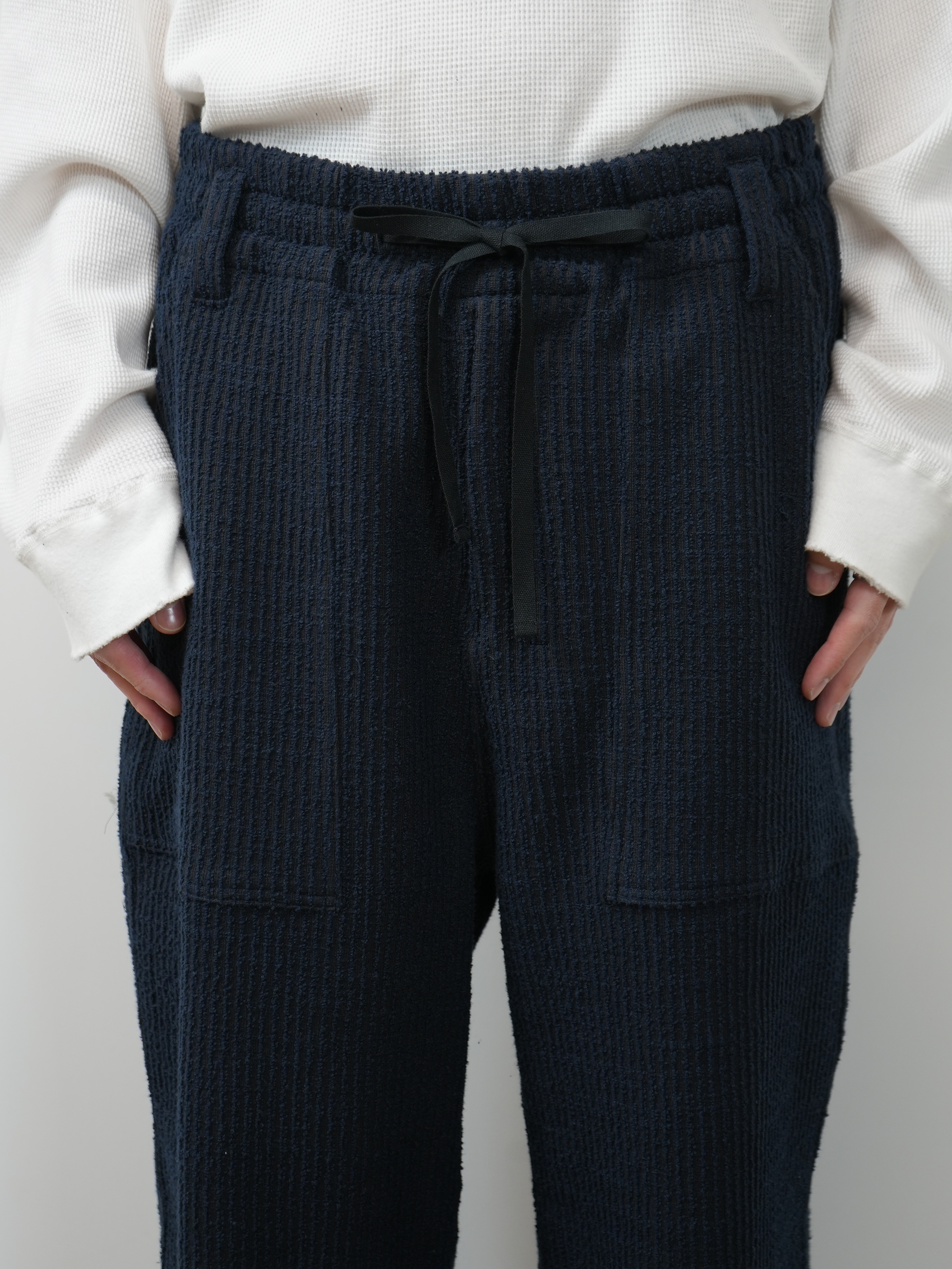 CUT STRIPE EASY BAKER PANTS(NAVY)