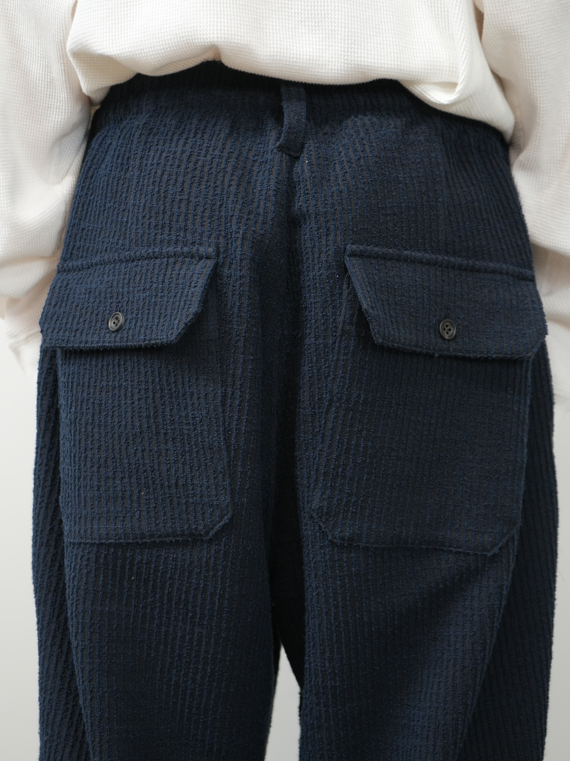 CUT STRIPE EASY BAKER PANTS(NAVY)