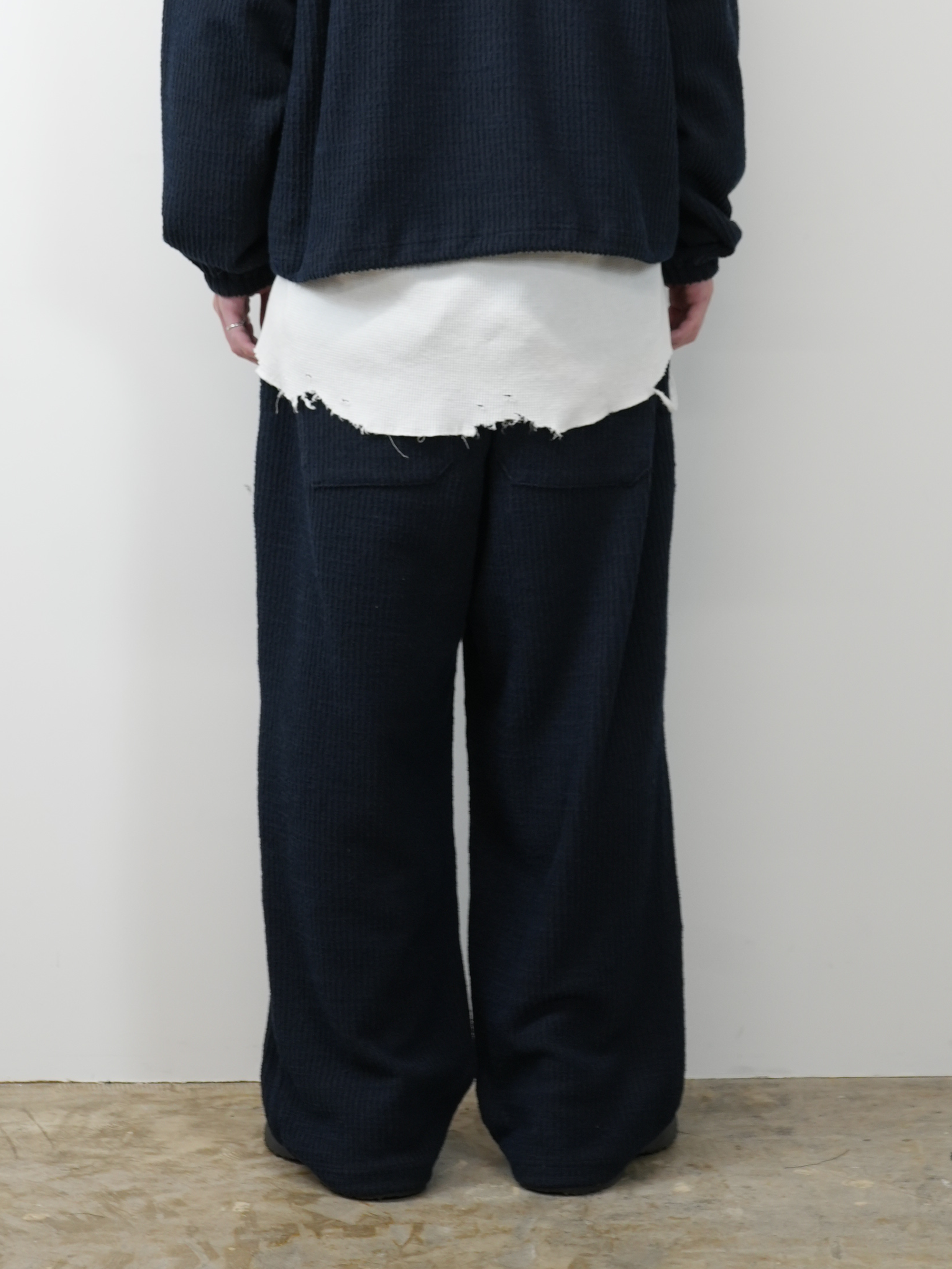 CUT STRIPE EASY BAKER PANTS(NAVY)