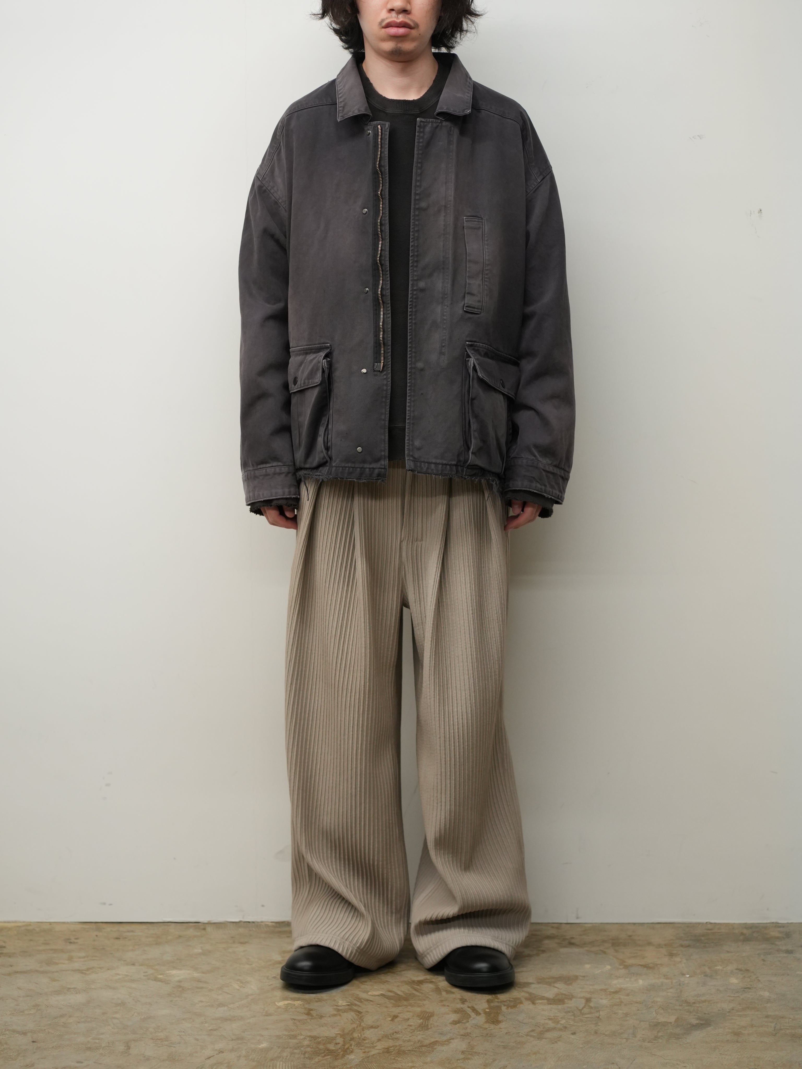 HIGHCOUNT DRILL AGING JACKET(BLACK)