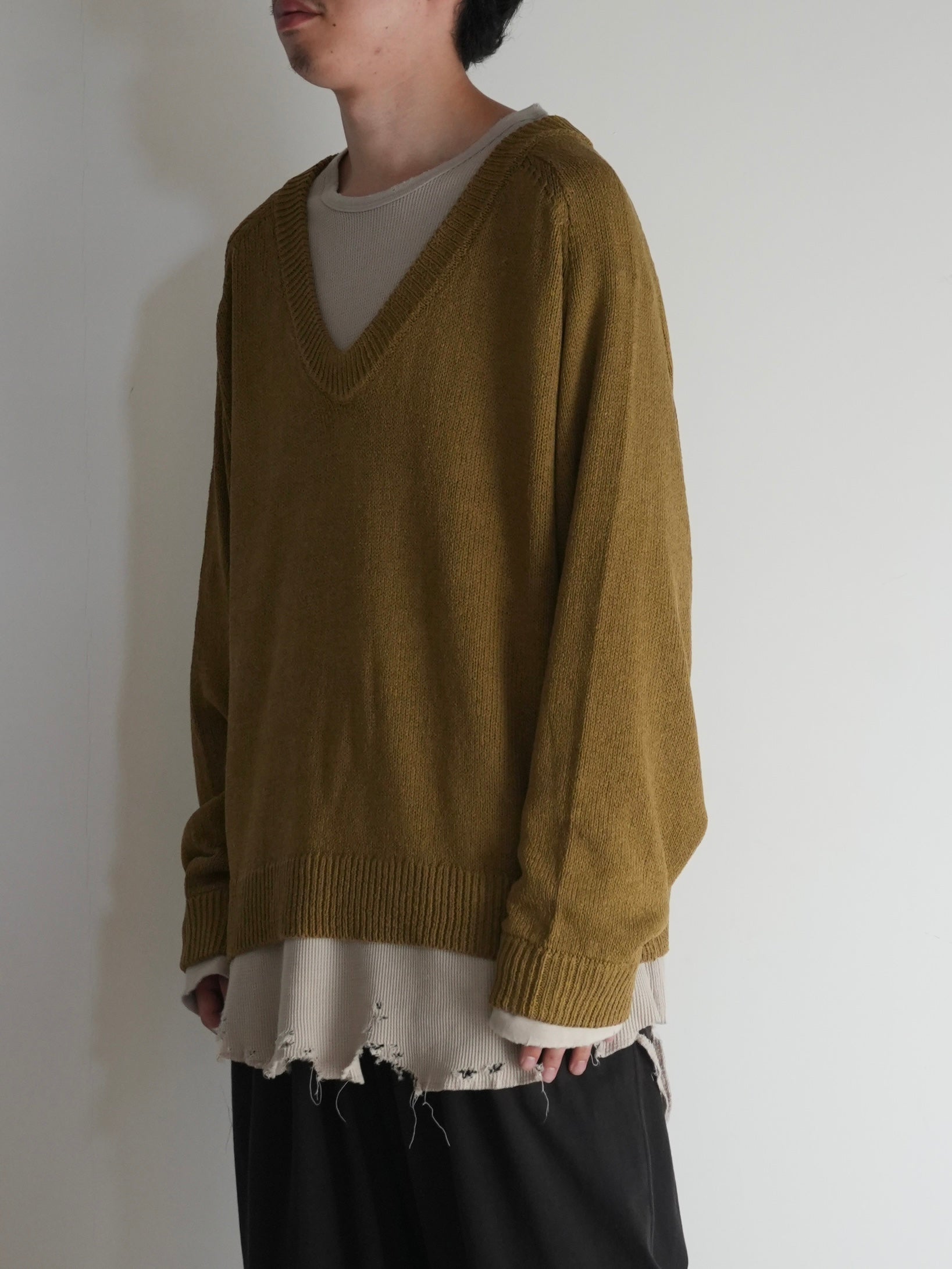 UV NECK KNIT(LIME)