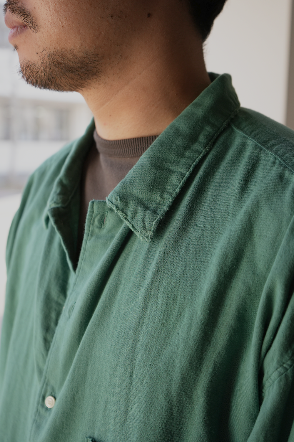 DOUBLEGAUZE CRASH LS SHIRT(GREEN)