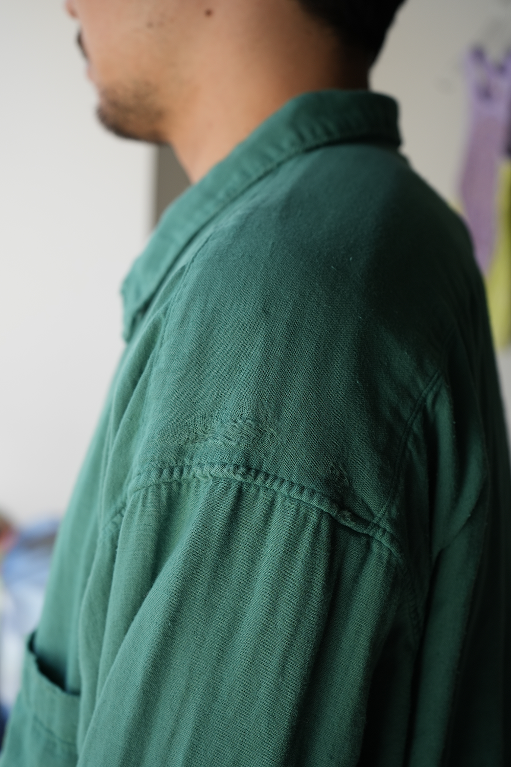 DOUBLEGAUZE CRASH LS SHIRT(GREEN)