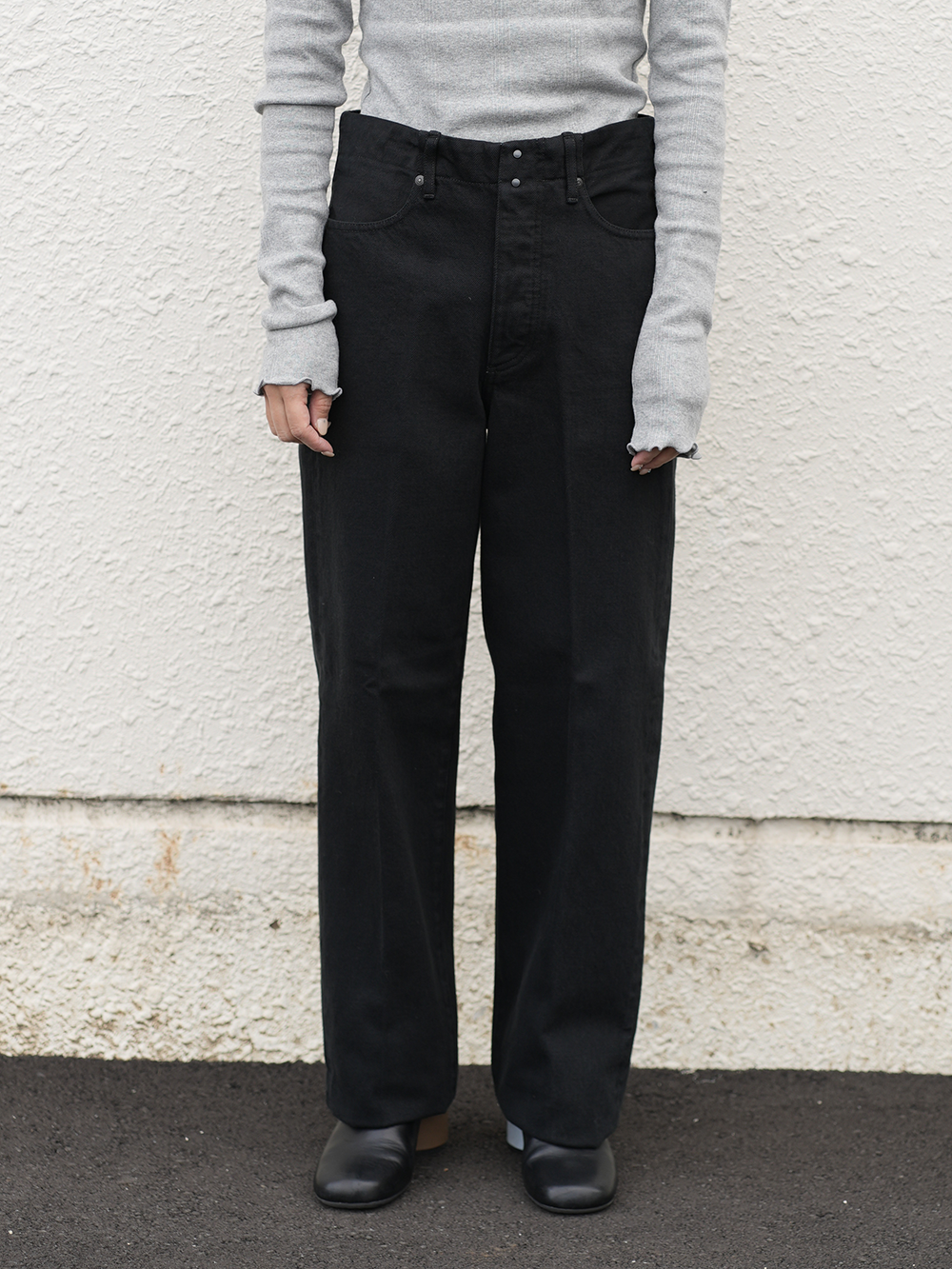 THE JEAN TROUSERS(OVERDYE BLACK)