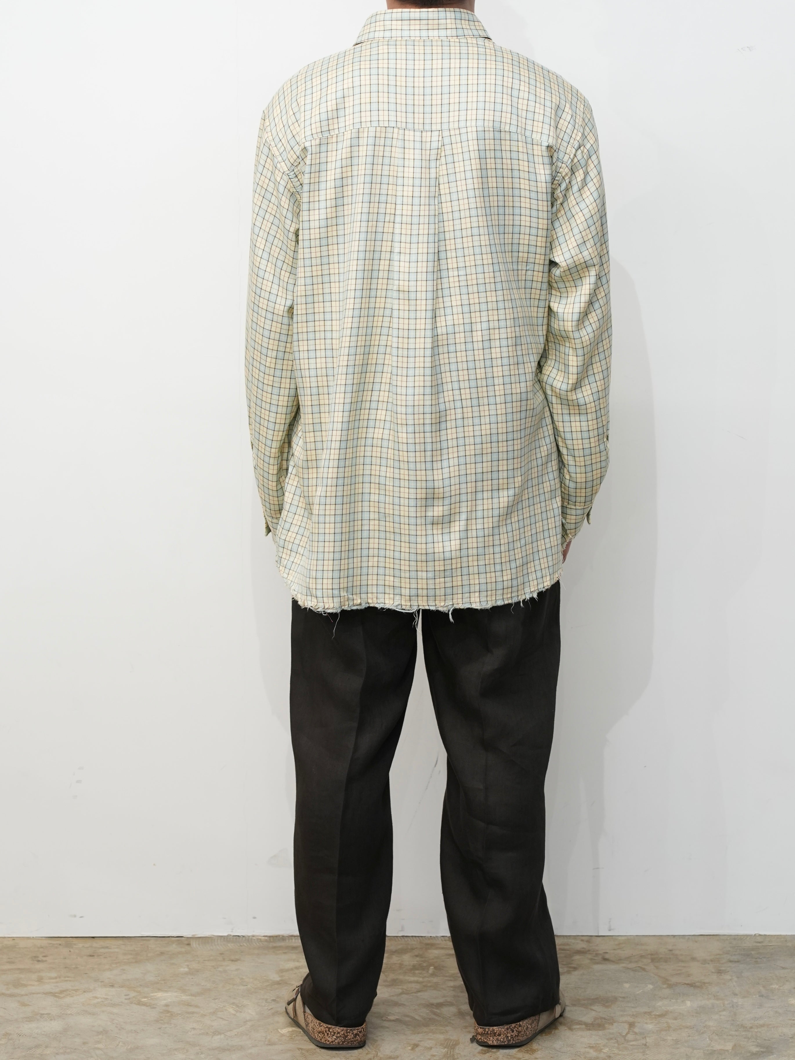 NEL CHECK OVER WORK SHIRT(CREAM)