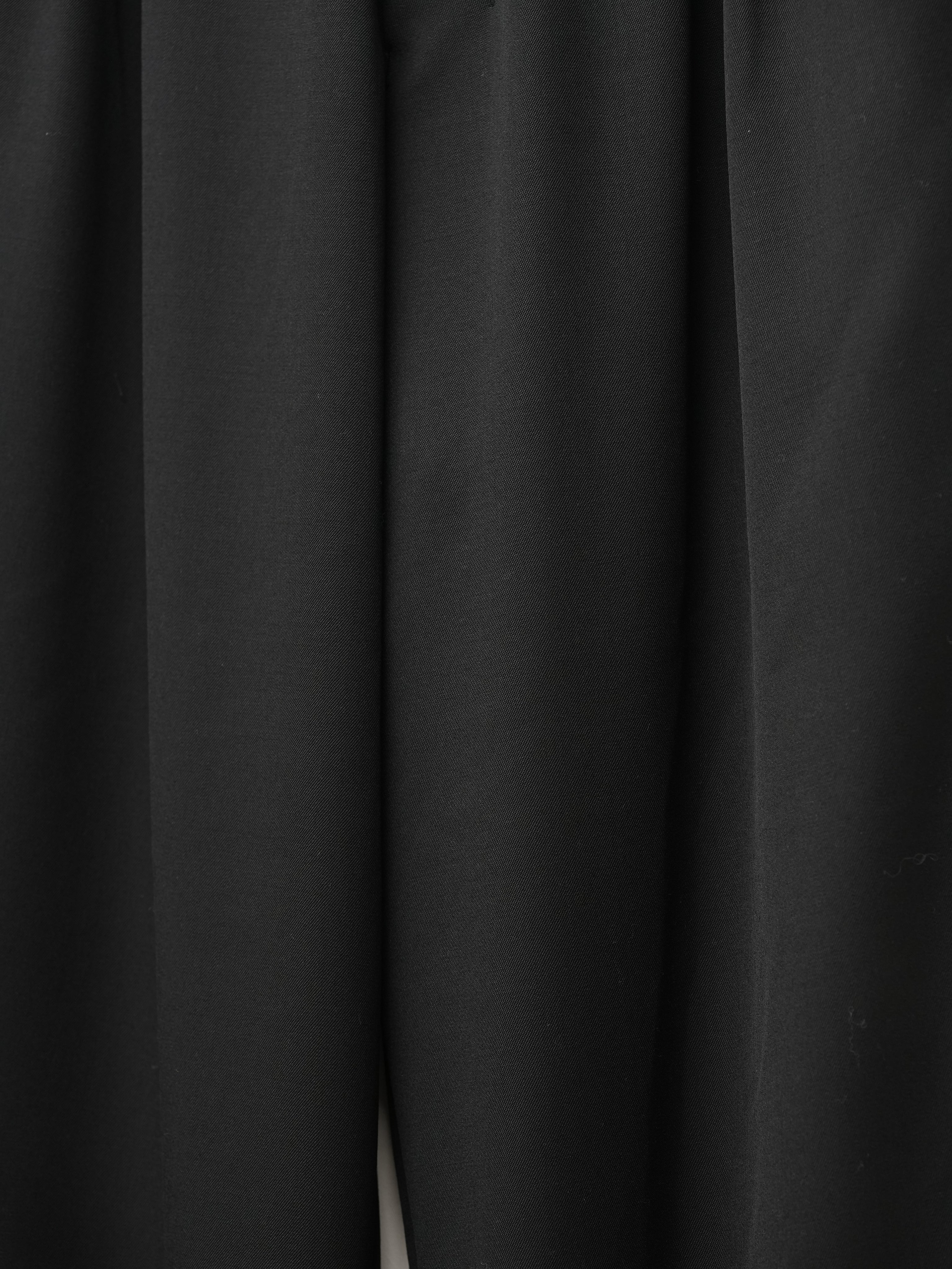 WOOL GABARDINE WIDE EASY TROUSERS