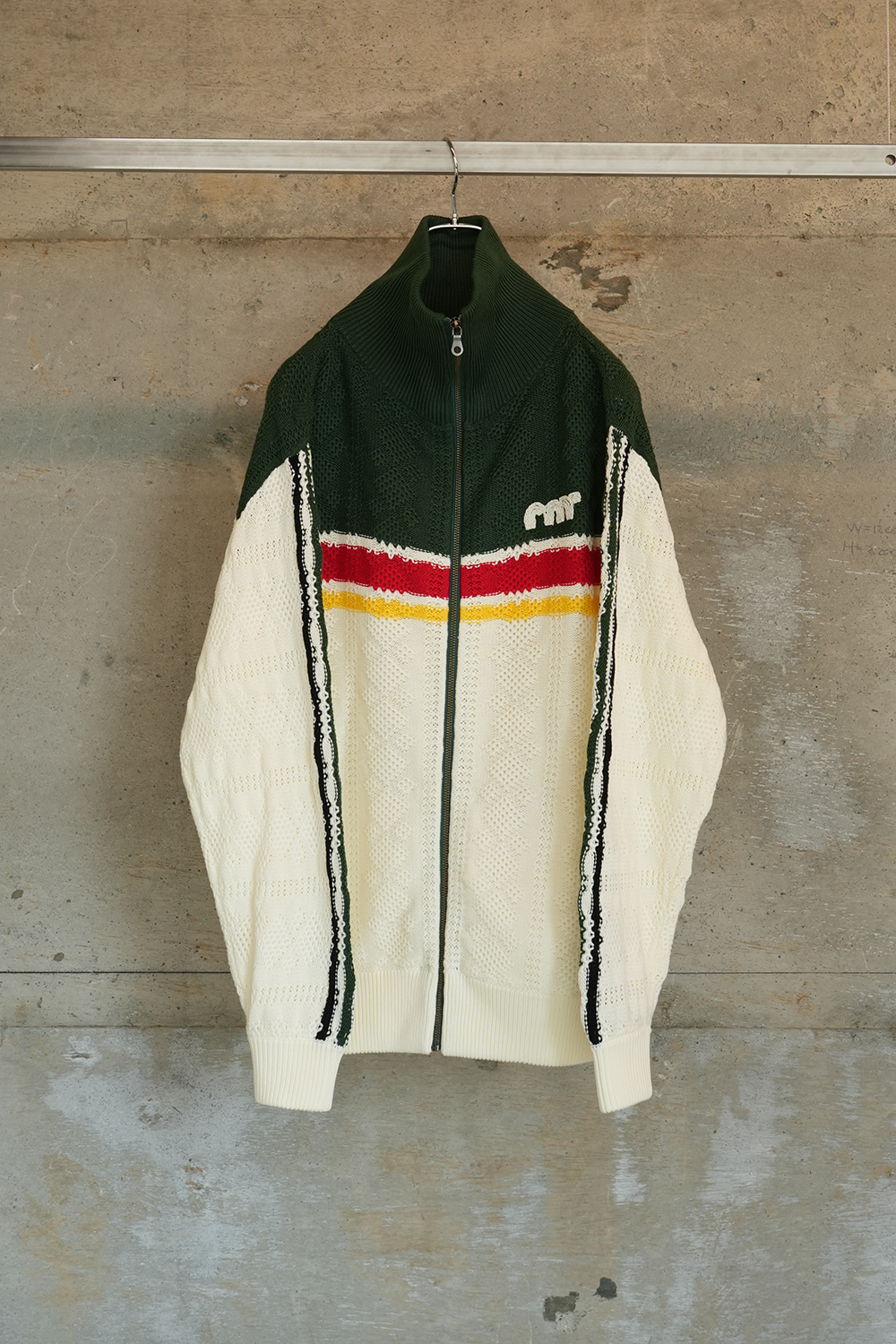 [40%OFF] KNITTING TRACK JACKET(OFF WHITE)