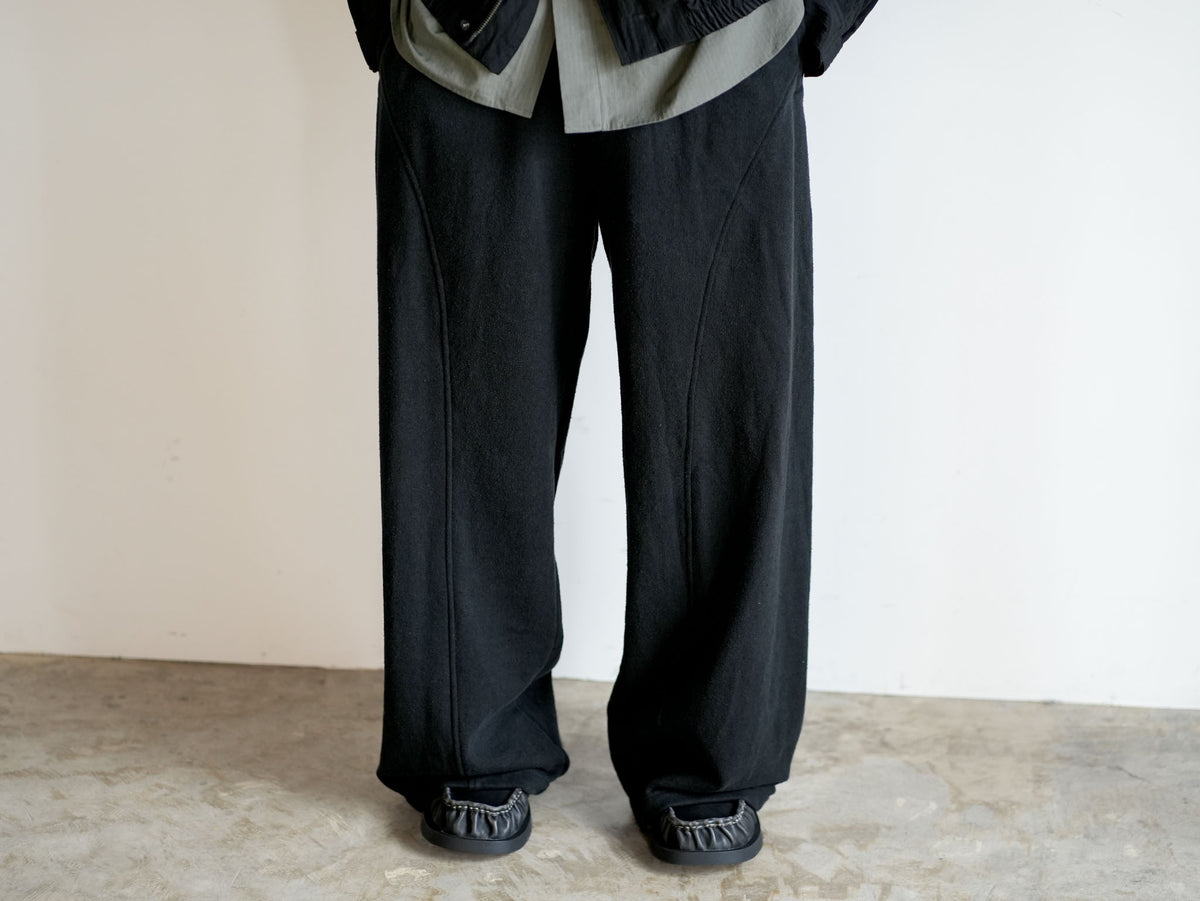 COTTON SILK SWEAT WIDE PANTS