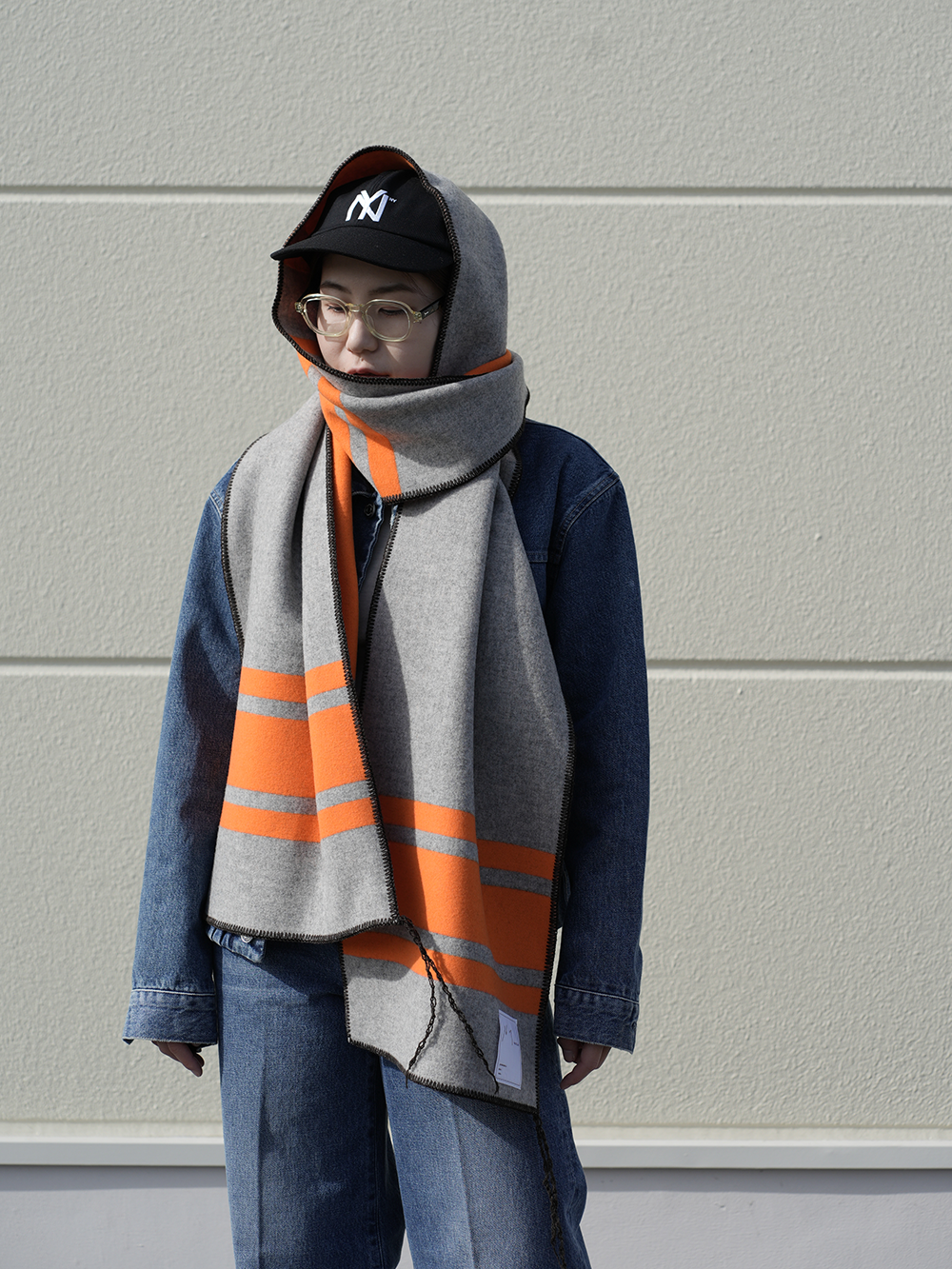 【ANCELLM/exclusive】WOOL BLANKET SCARF EX