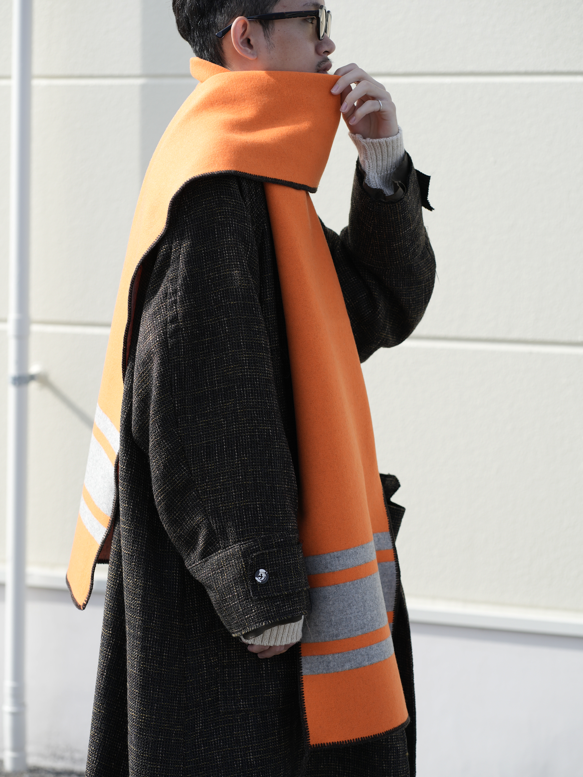 【ANCELLM/exclusive】WOOL BLANKET SCARF EX