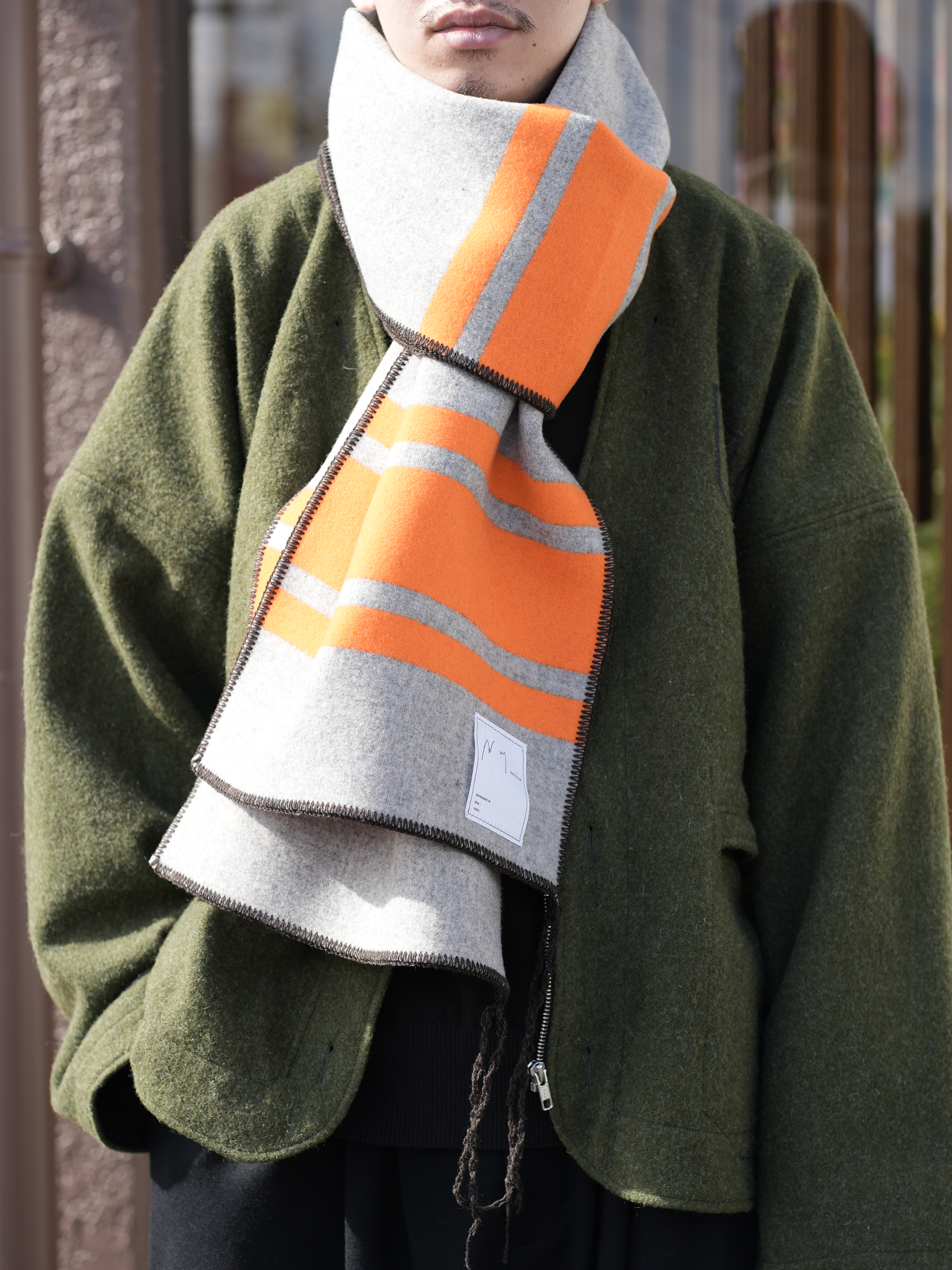 【ANCELLM/exclusive】WOOL BLANKET SCARF EX