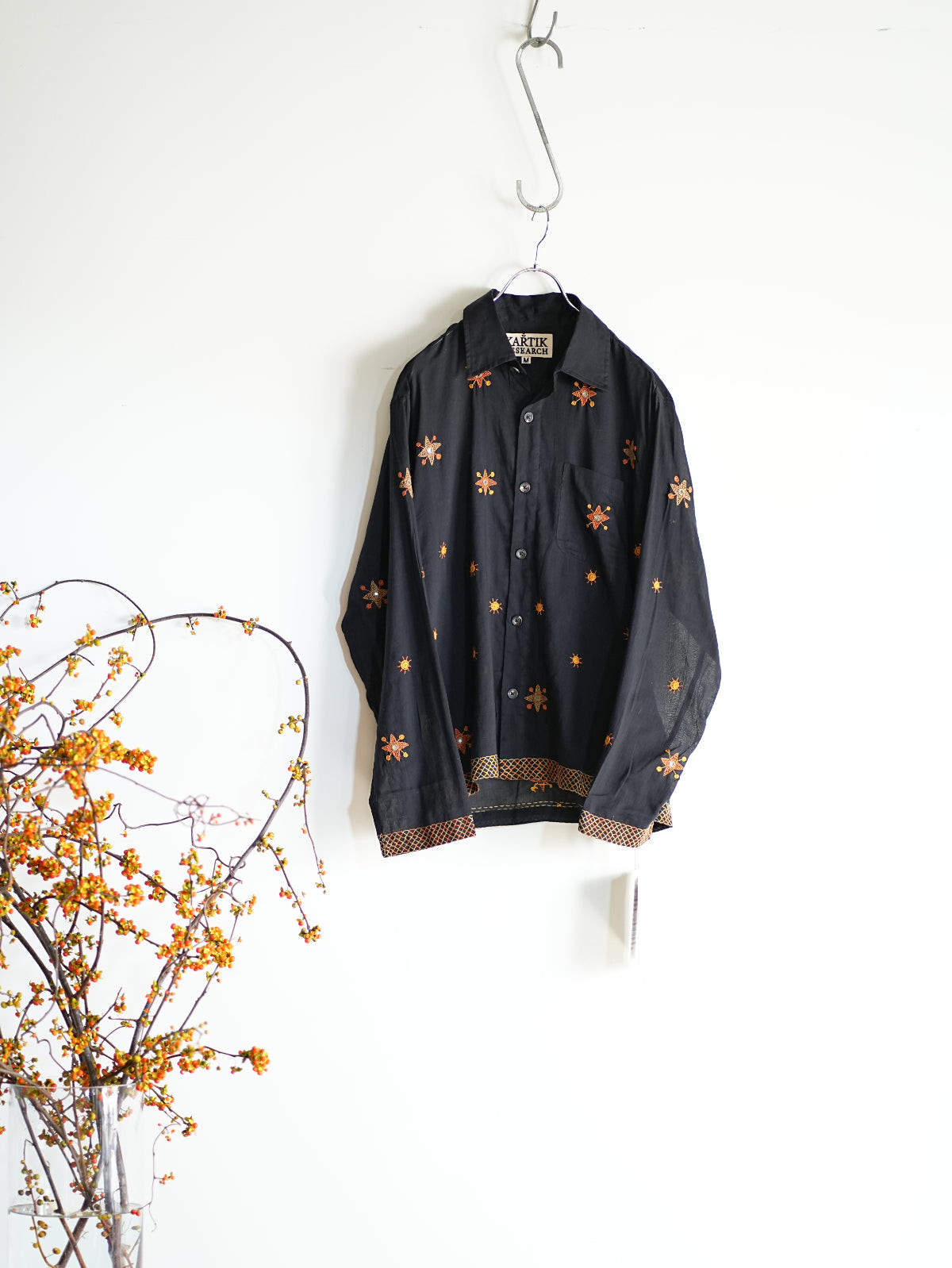 Box Shirt(Black/Orange/Red)