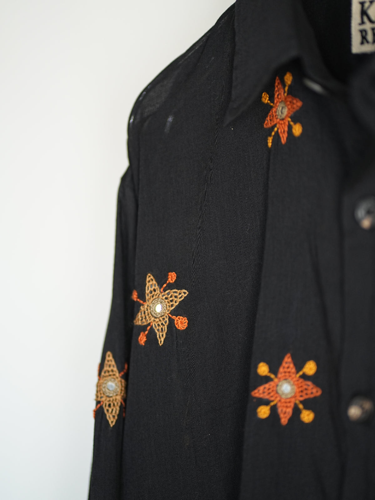 Box Shirt(Black/Orange/Red)