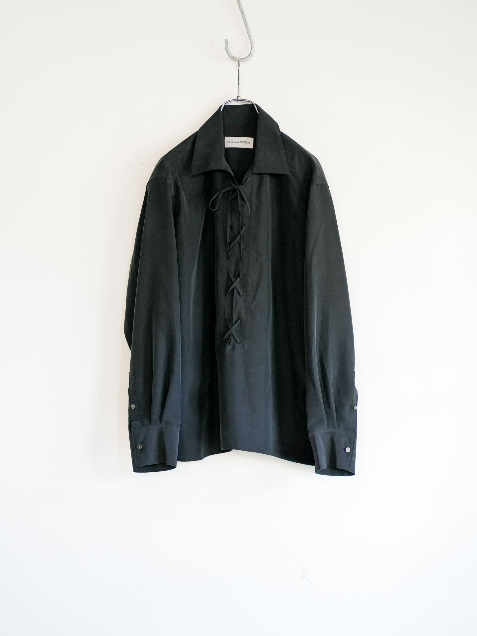 Lace-Up Viscose Shirt