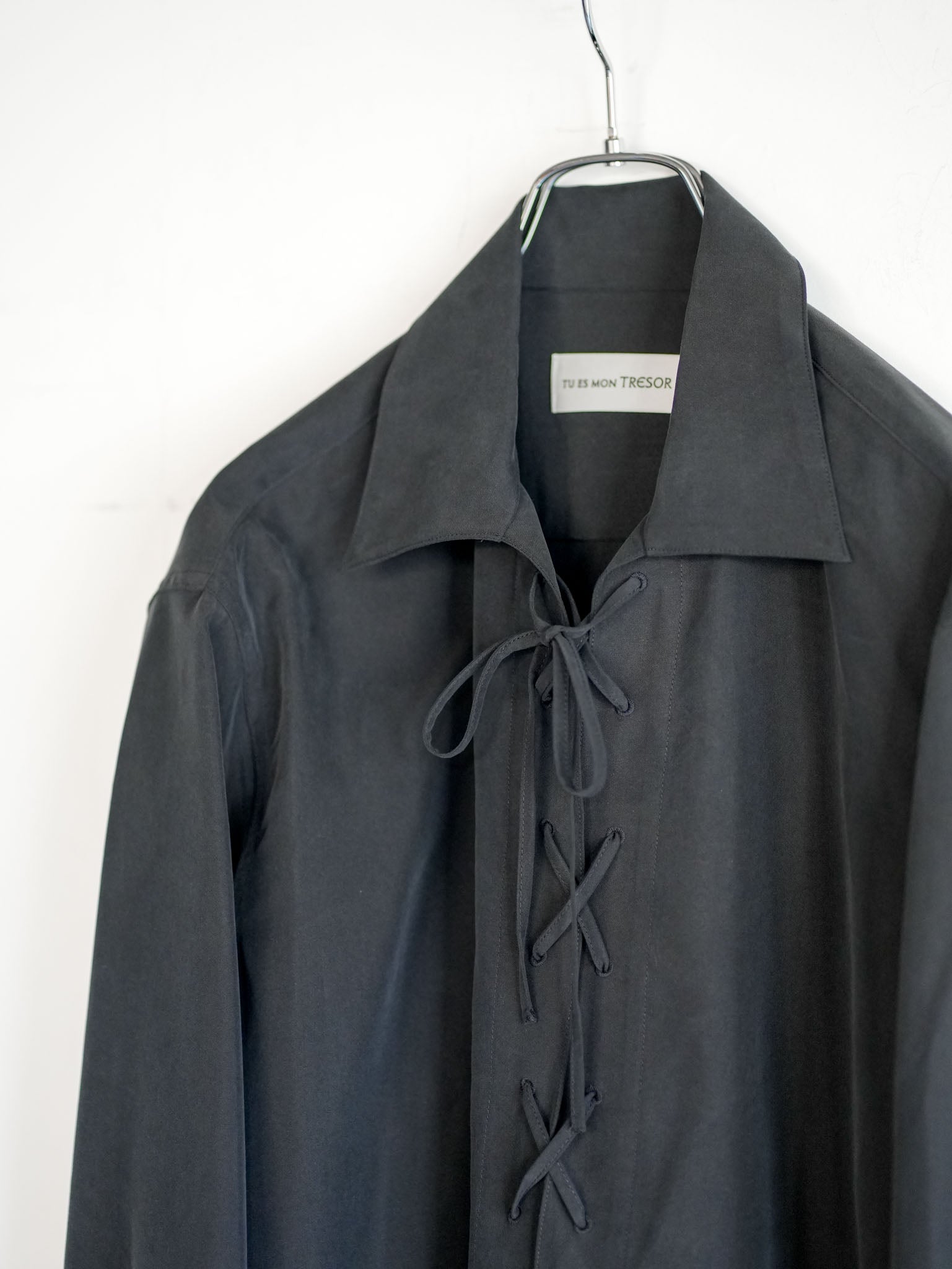 Lace-Up Viscose Shirt