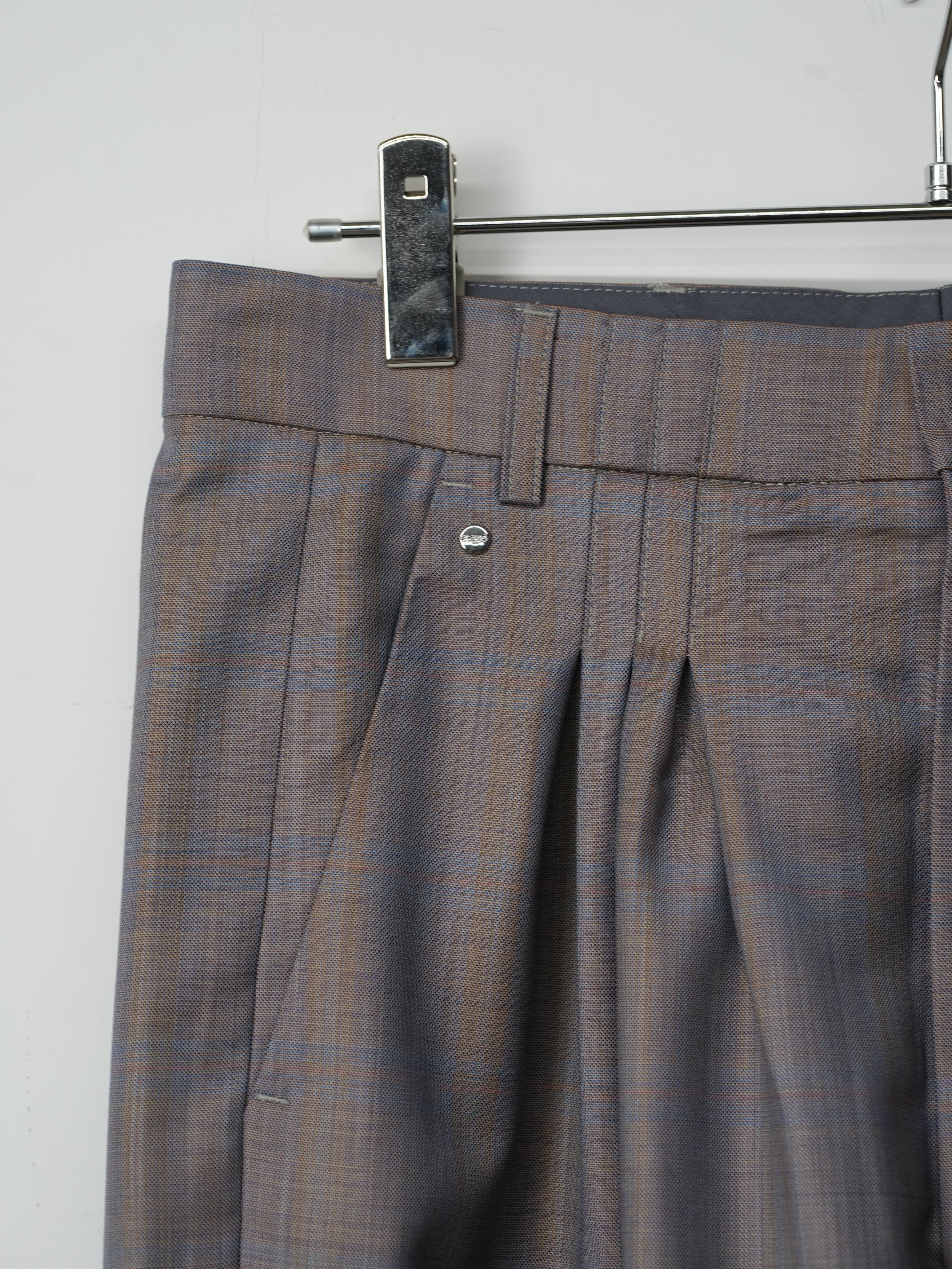 ULTRAWIDEPLEATED(BLUE & ORANGE CHECKED)