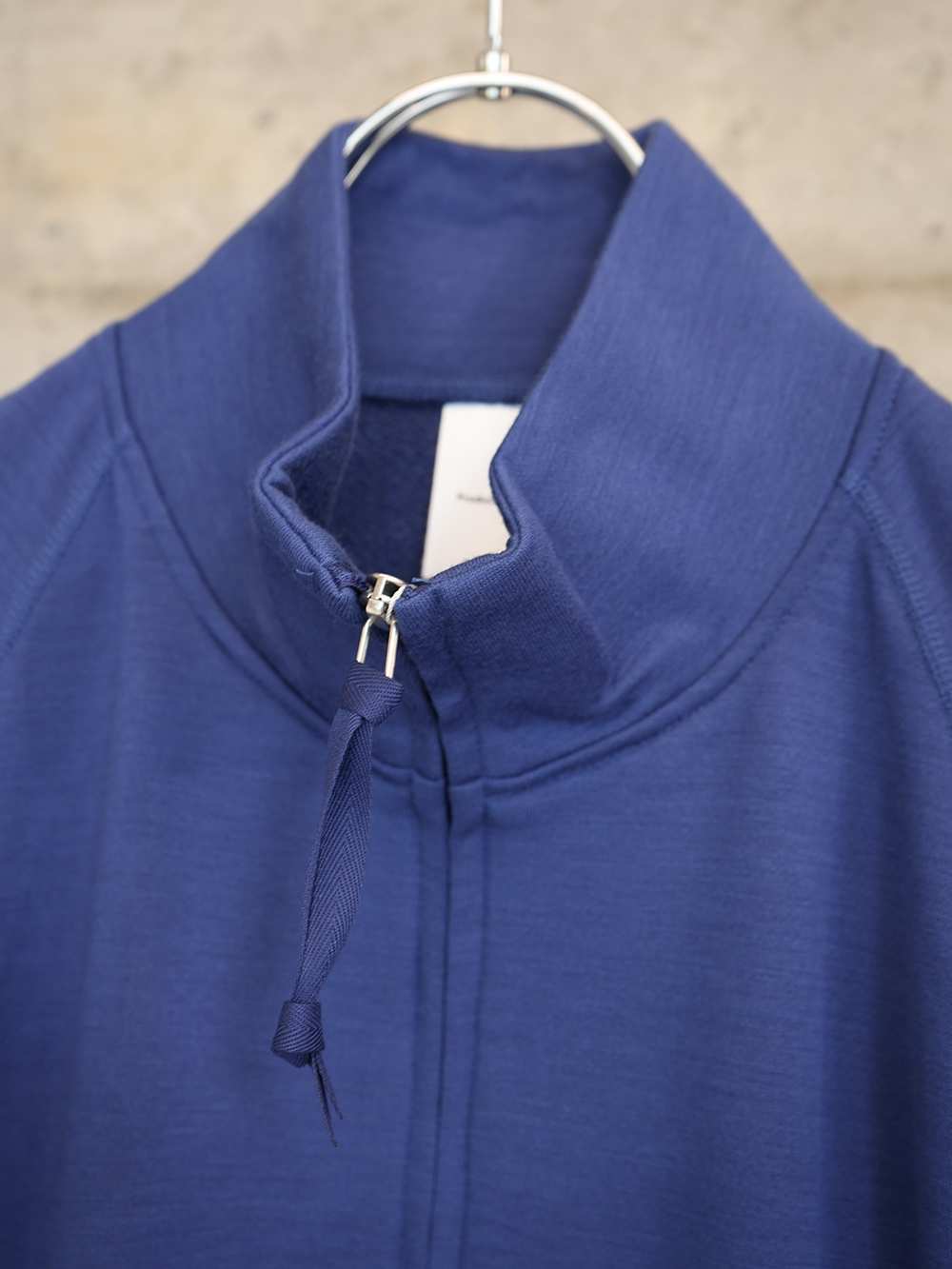 Super 140’S Melino Wool Zip Up Sweat (Blue)