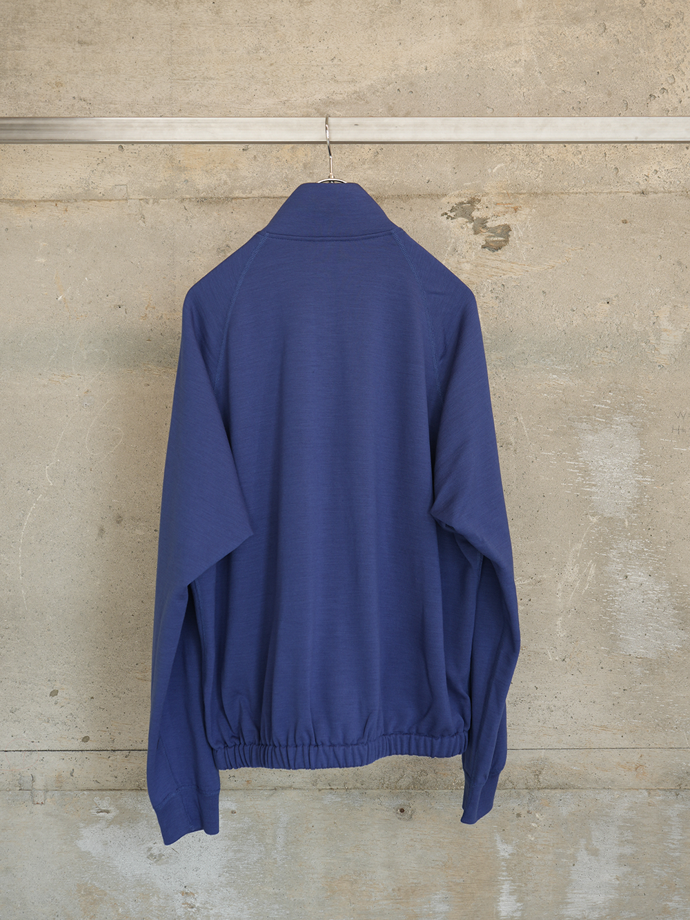 Super 140’S Melino Wool Zip Up Sweat (Blue)